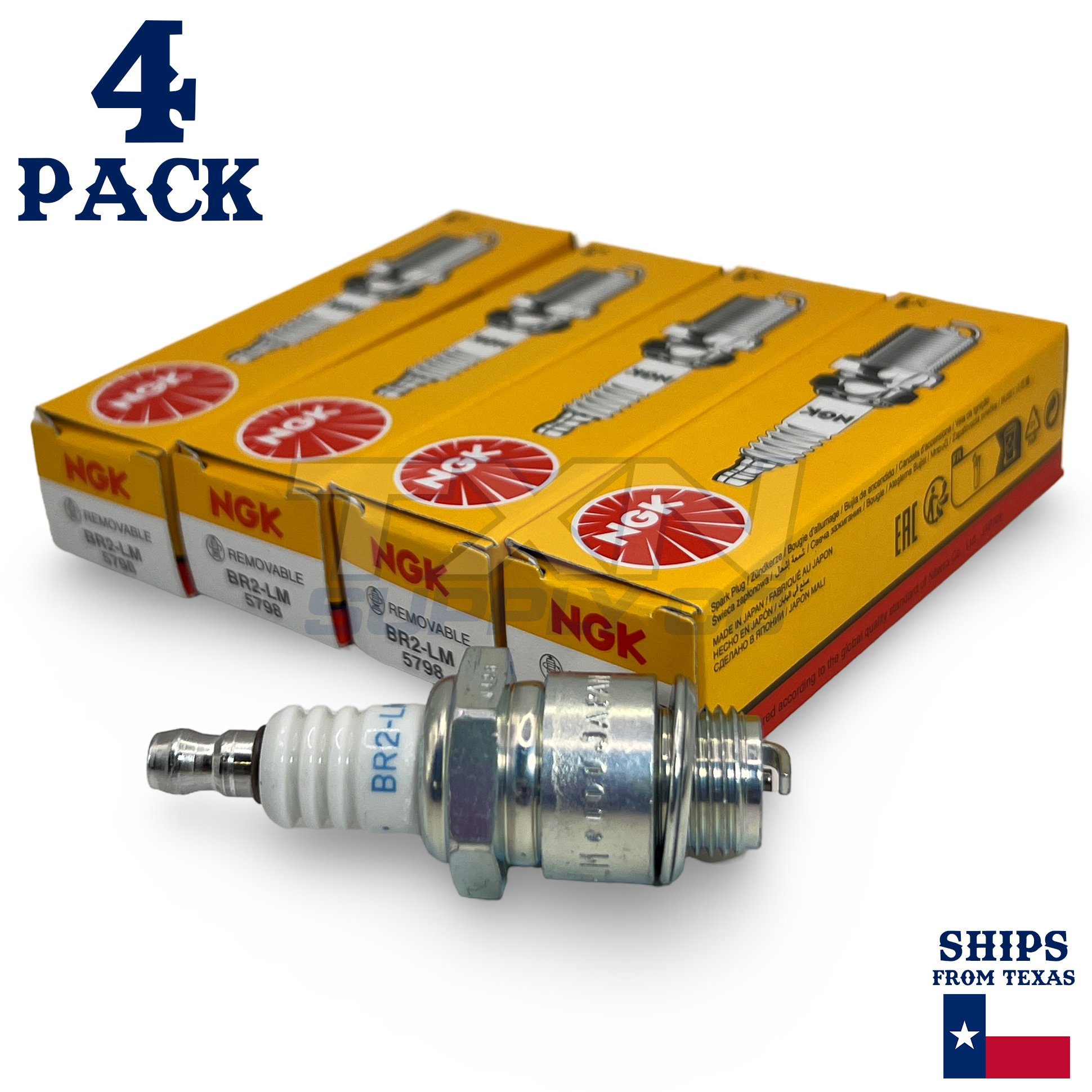 NGK 5798 Spark Plug BR2LM - 4 Pack - Image 1
