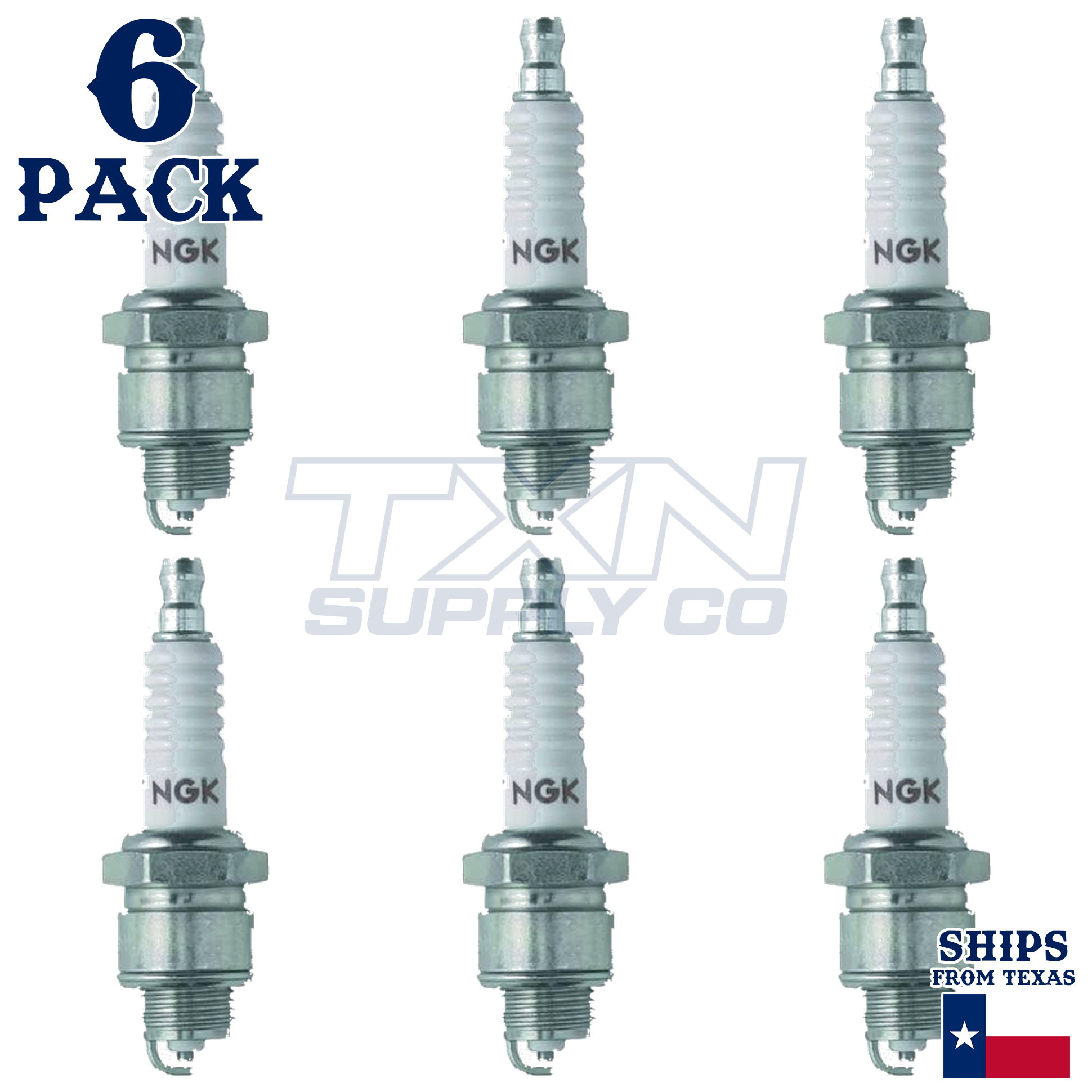6 Pack NGK V-Power 5820 Spark Plugs R5671A-10 - Image 1