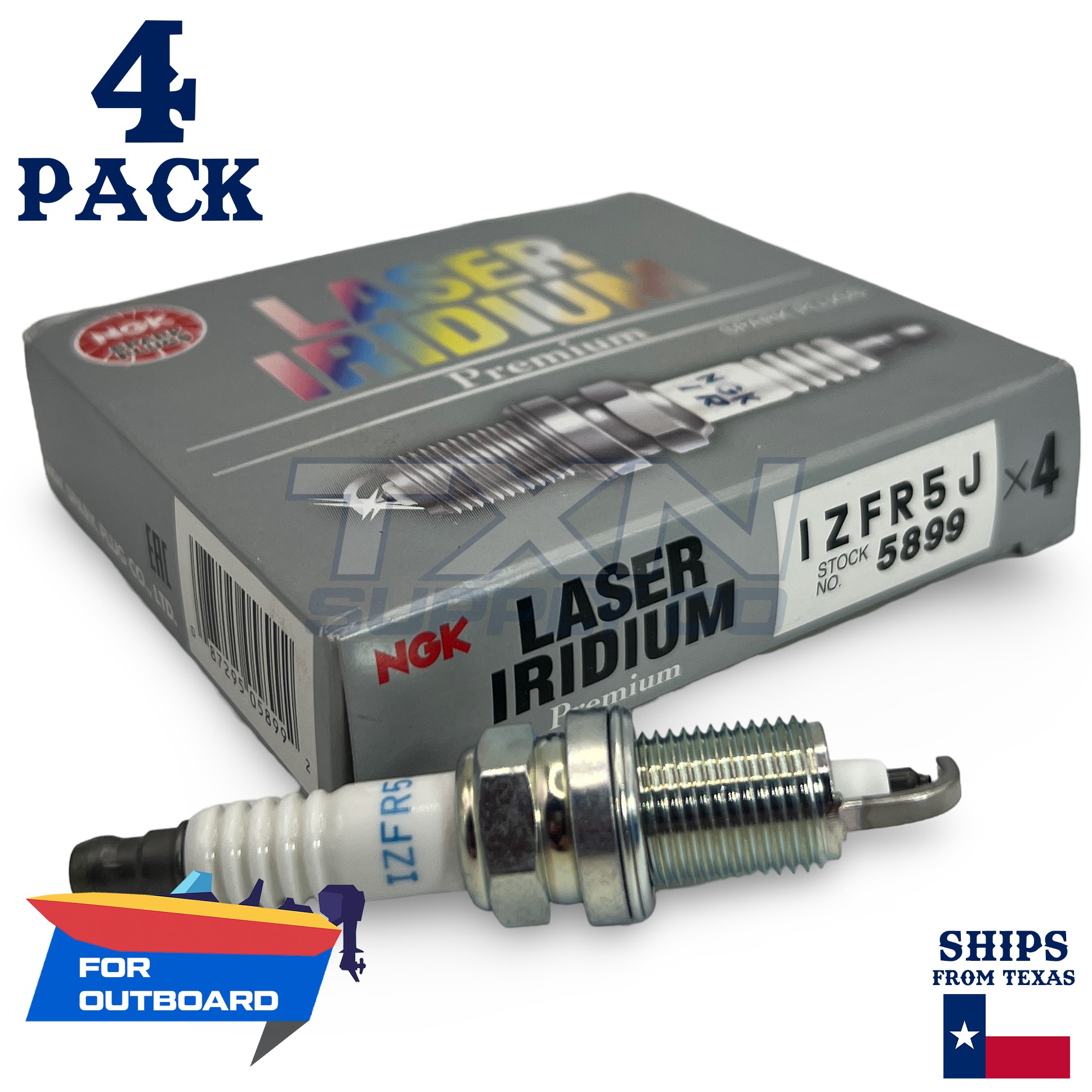 4 NGK Spark Plugs - For Mercury 90 90 OPTI MAX 2006- Outboard Motor - Image 1