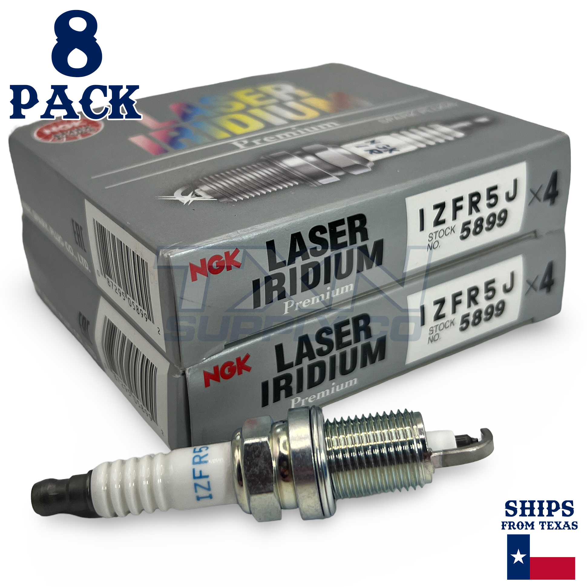 NGK 5899 Laser Iridium Spark Plugs IZFR5J - 8 Pack