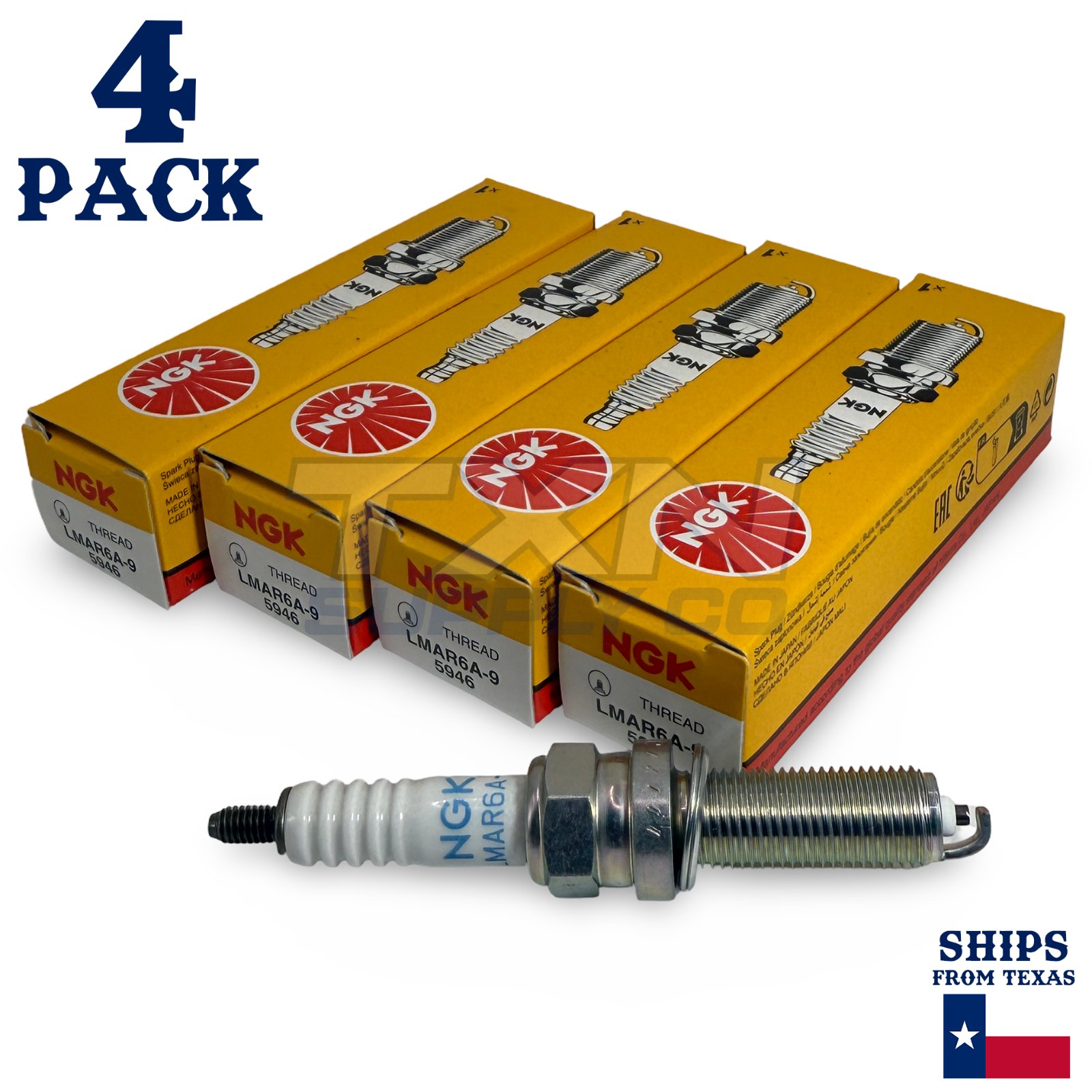 4 Pack NGK 5946 Spark Plug LAMR6A-9