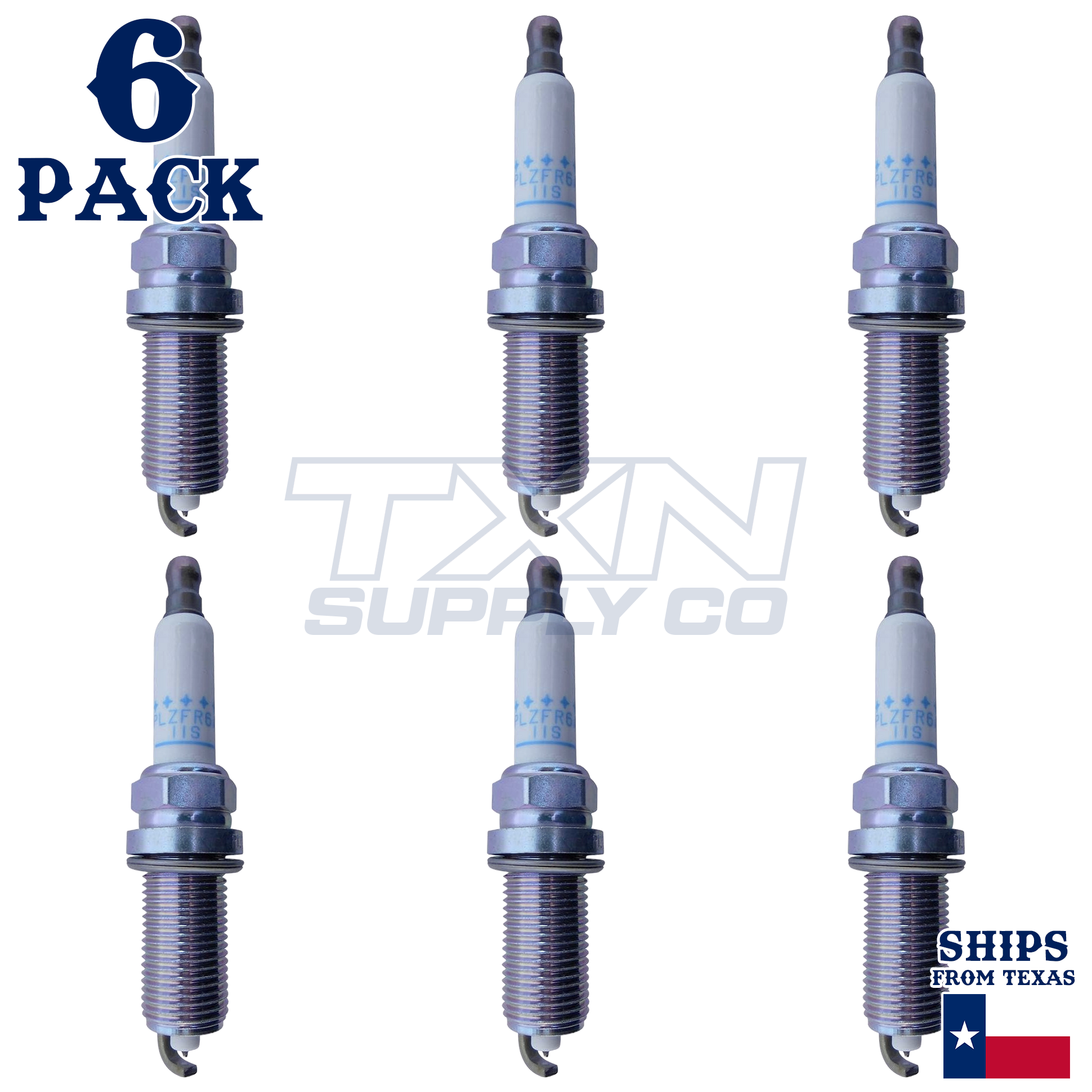 NGK 5987 PLZFR6A-11S Spark Plugs 6 Pack