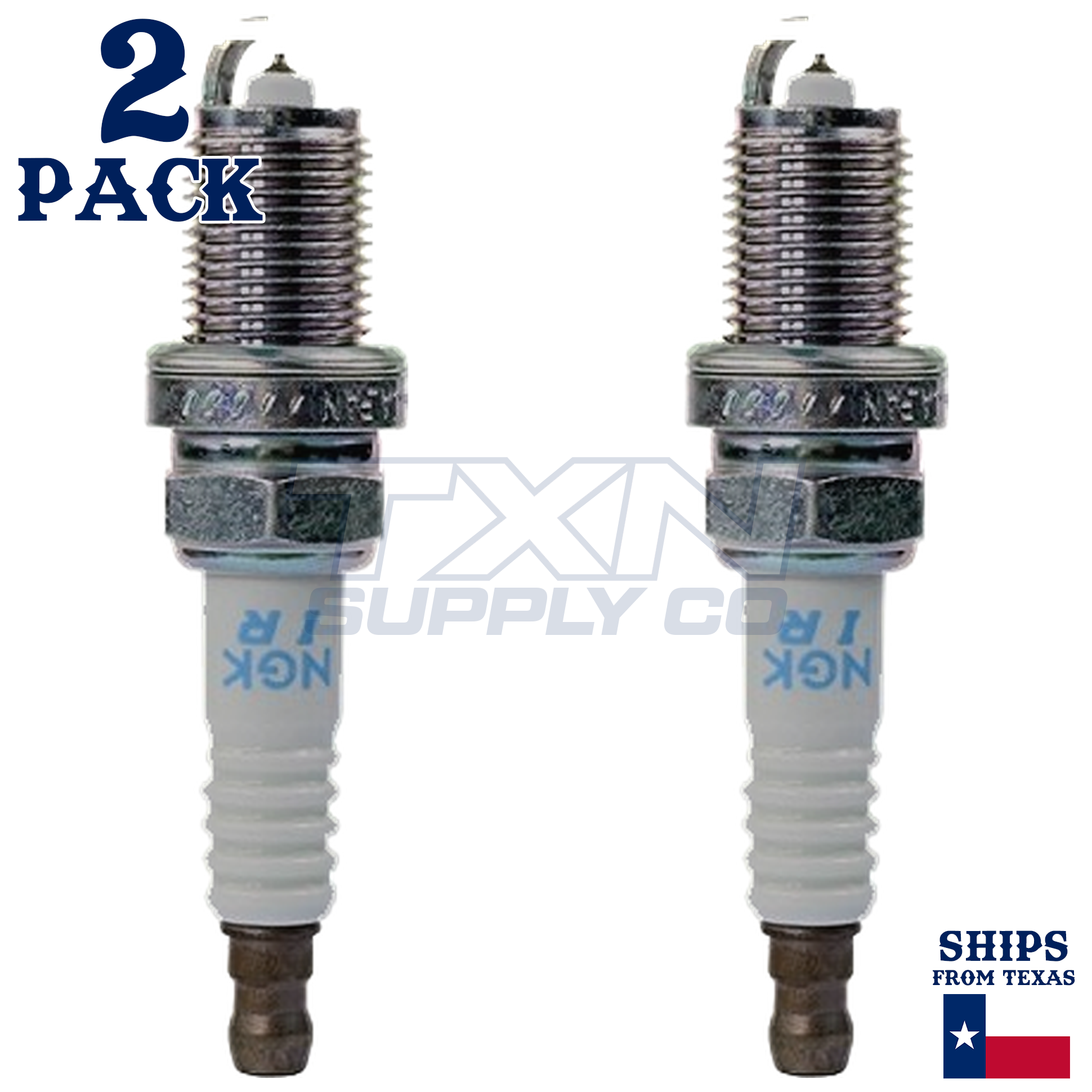 NGK 6043 ILZKAR7A10 Spark Plugs 2 Pack