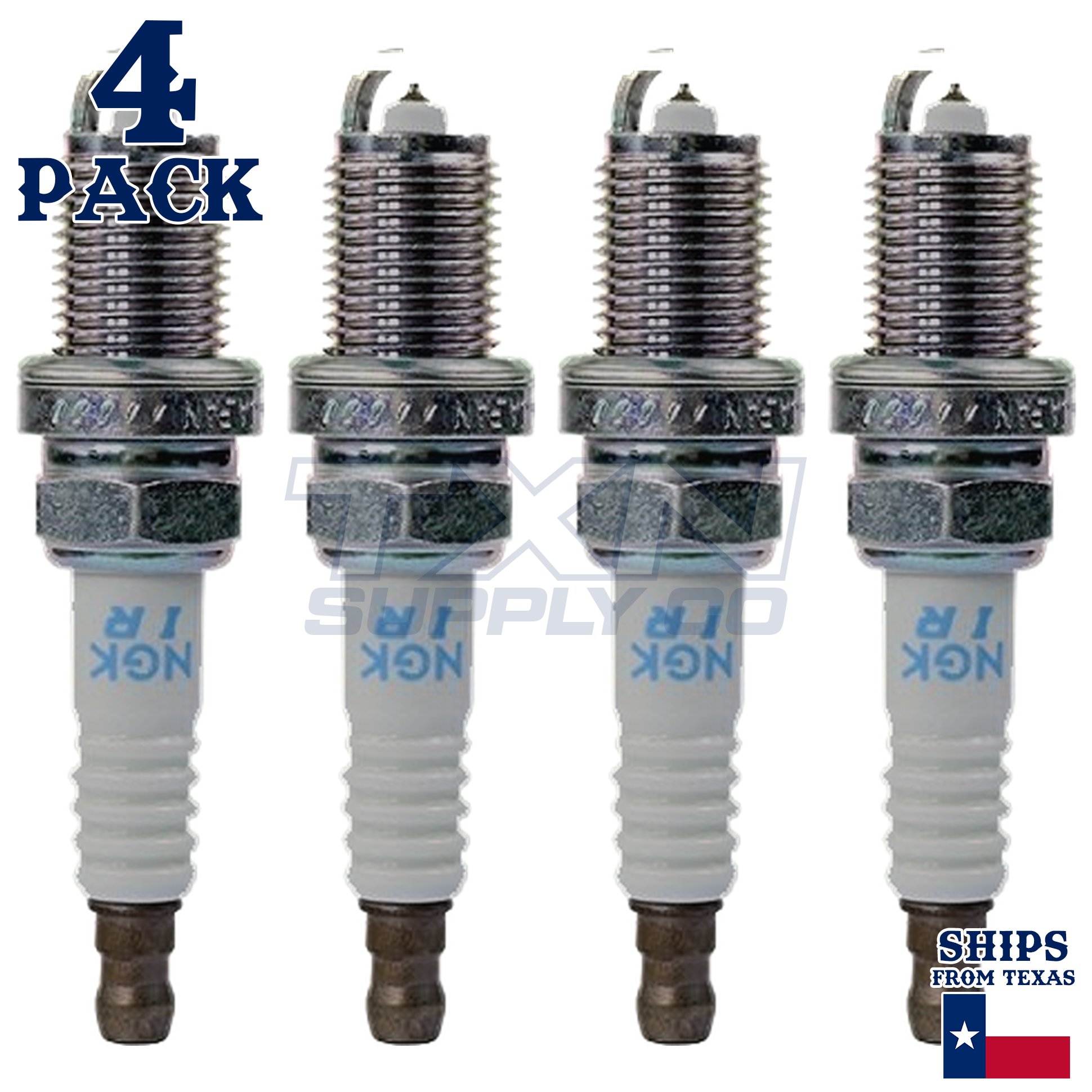 NGK 6043 ILZKAR7A10 Spark Plugs 4 Pack