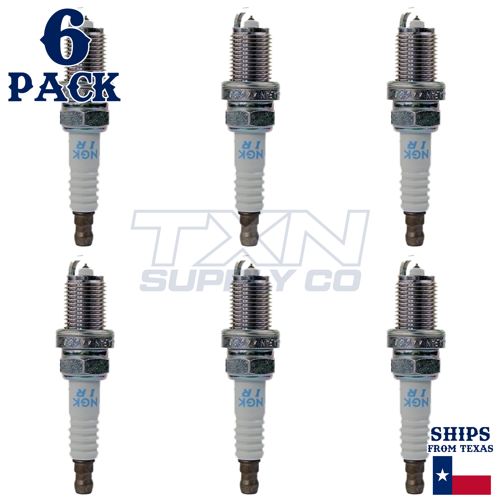 NGK 6043 ILZKAR7A10 Spark Plugs 6 Pack