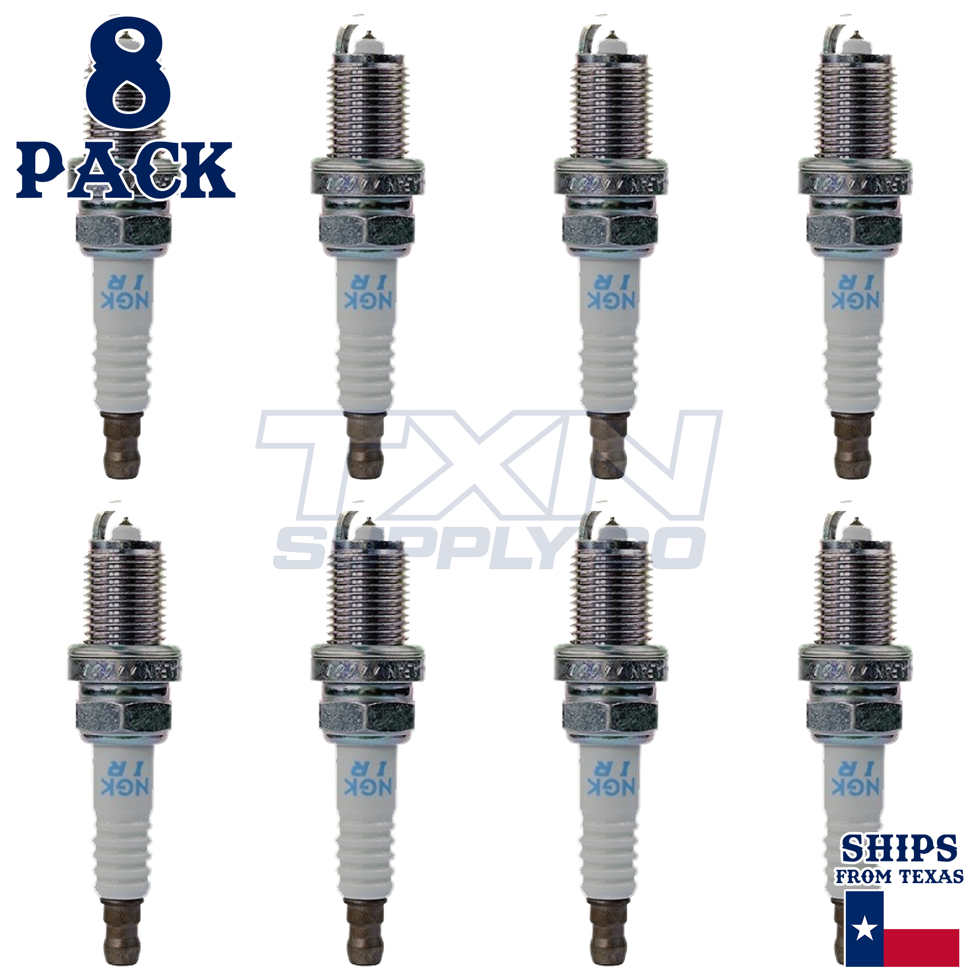 NGK 6043 ILZKAR7A10 Spark Plugs 8 Pack