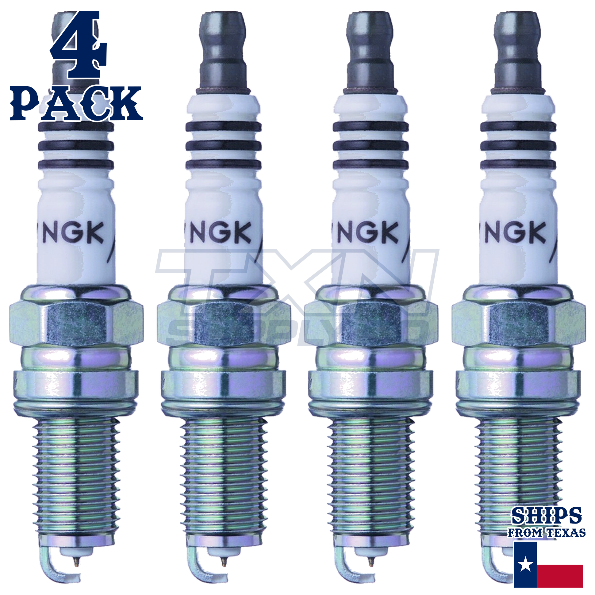 NGK # 6046 Iridium Spark Plugs -- DCPR7EIX -- for Harley-Davidson Twin Cam and XL --- 4 PCS NEW - Image 1