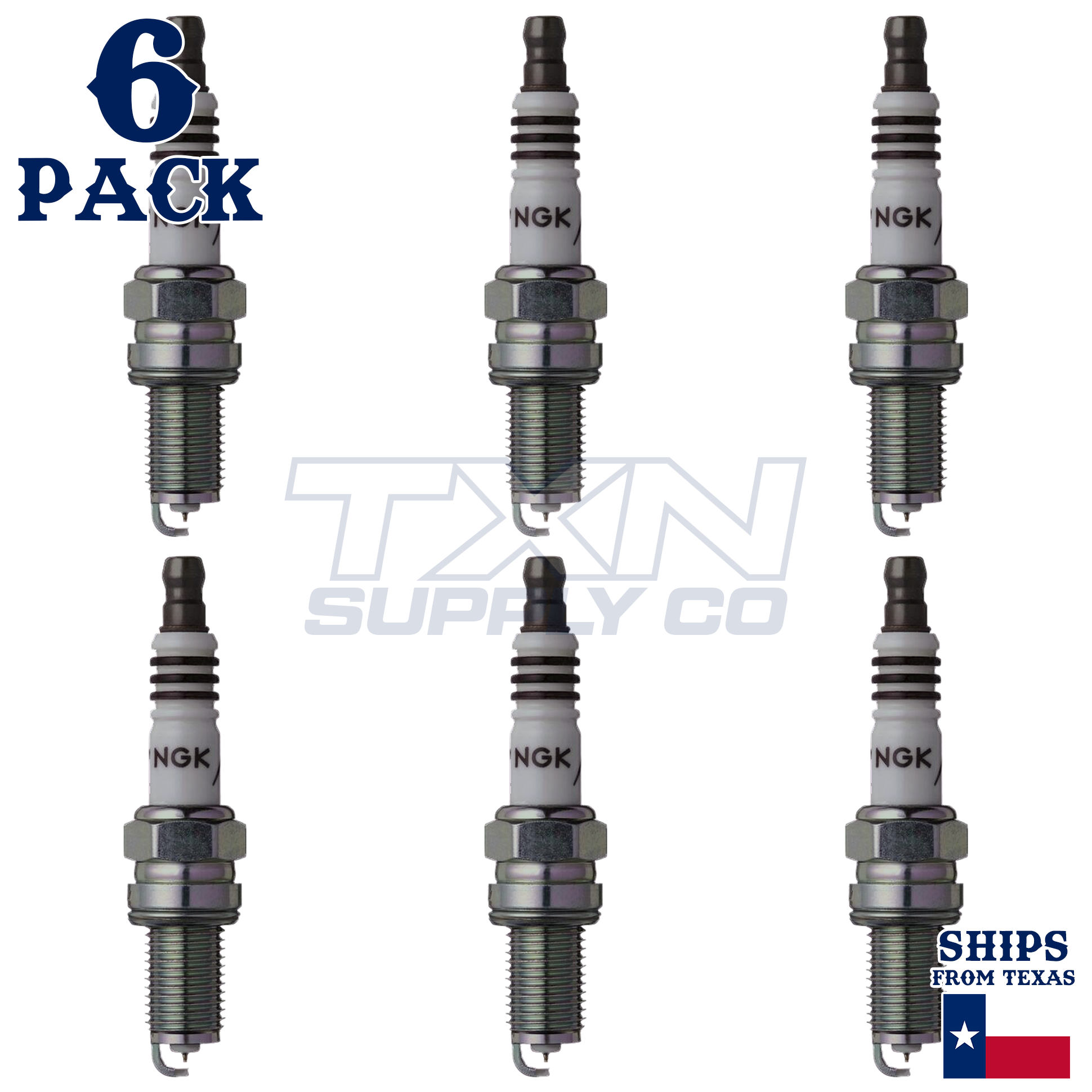 NGK 6046 Spark Plugs 6 Pack - Image 1