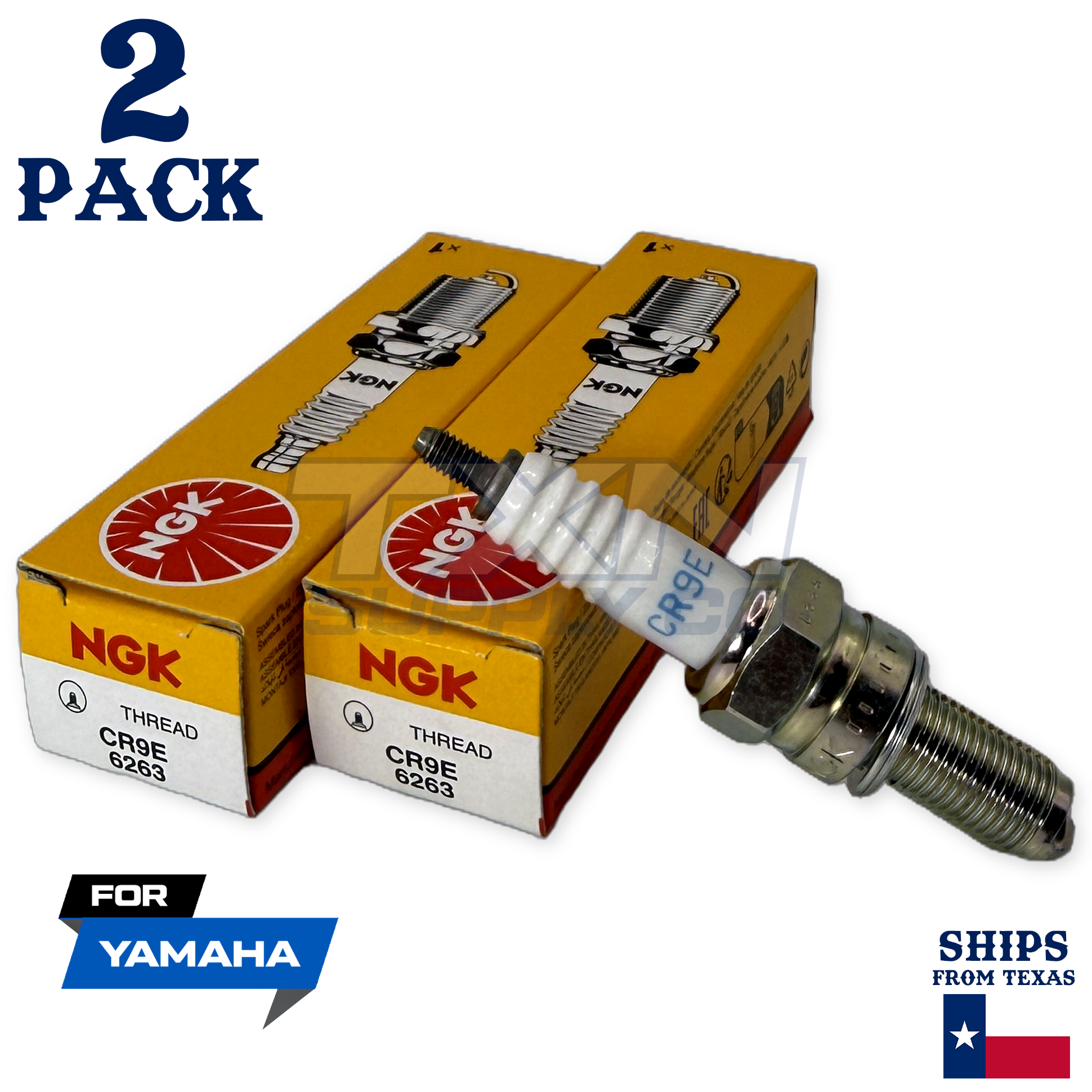 2 NGK Spark Plug - For TTR 250 Yamaha Motorcycle - Image 1