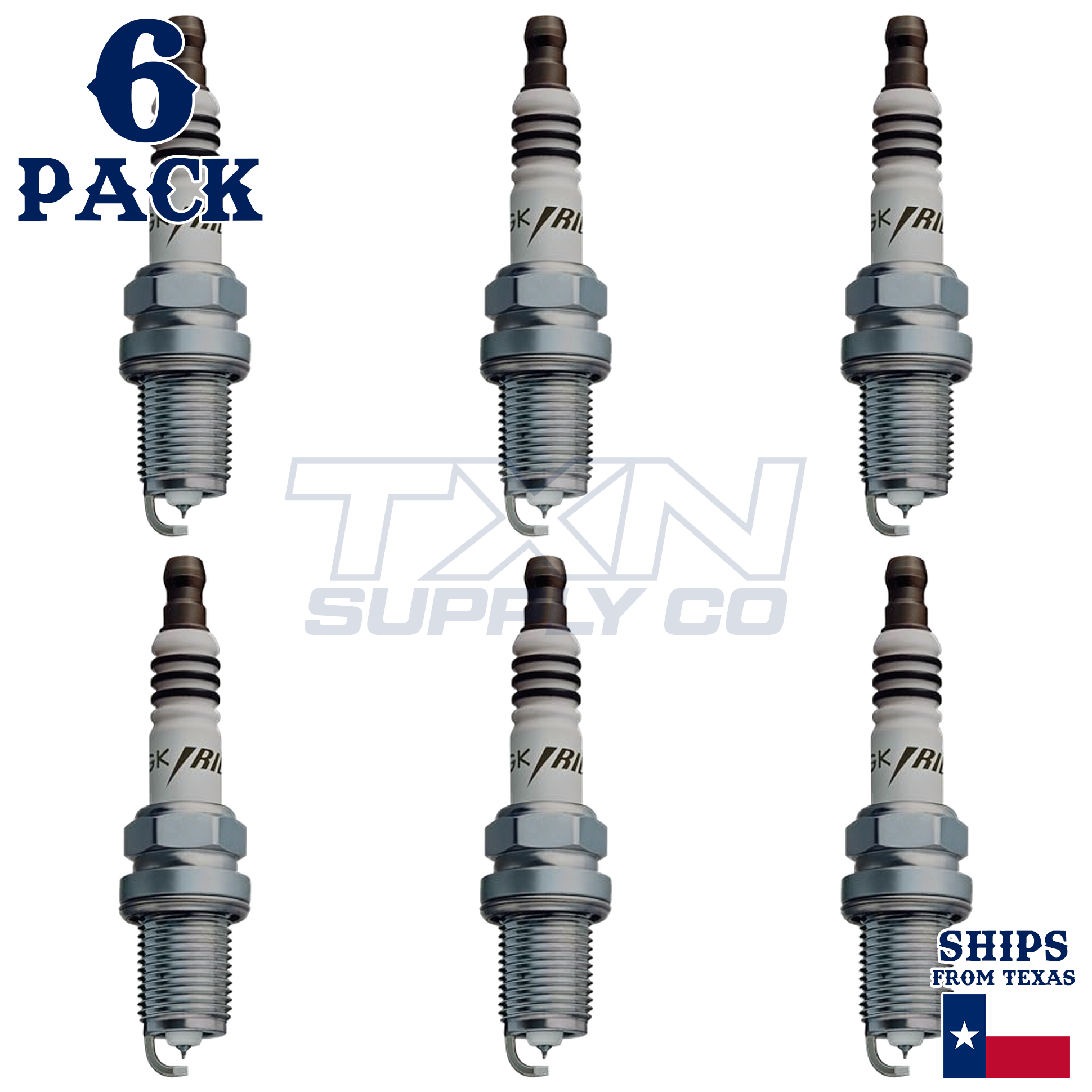 NGK 6341 BKR5EIX Spark Plugs 6 Pack