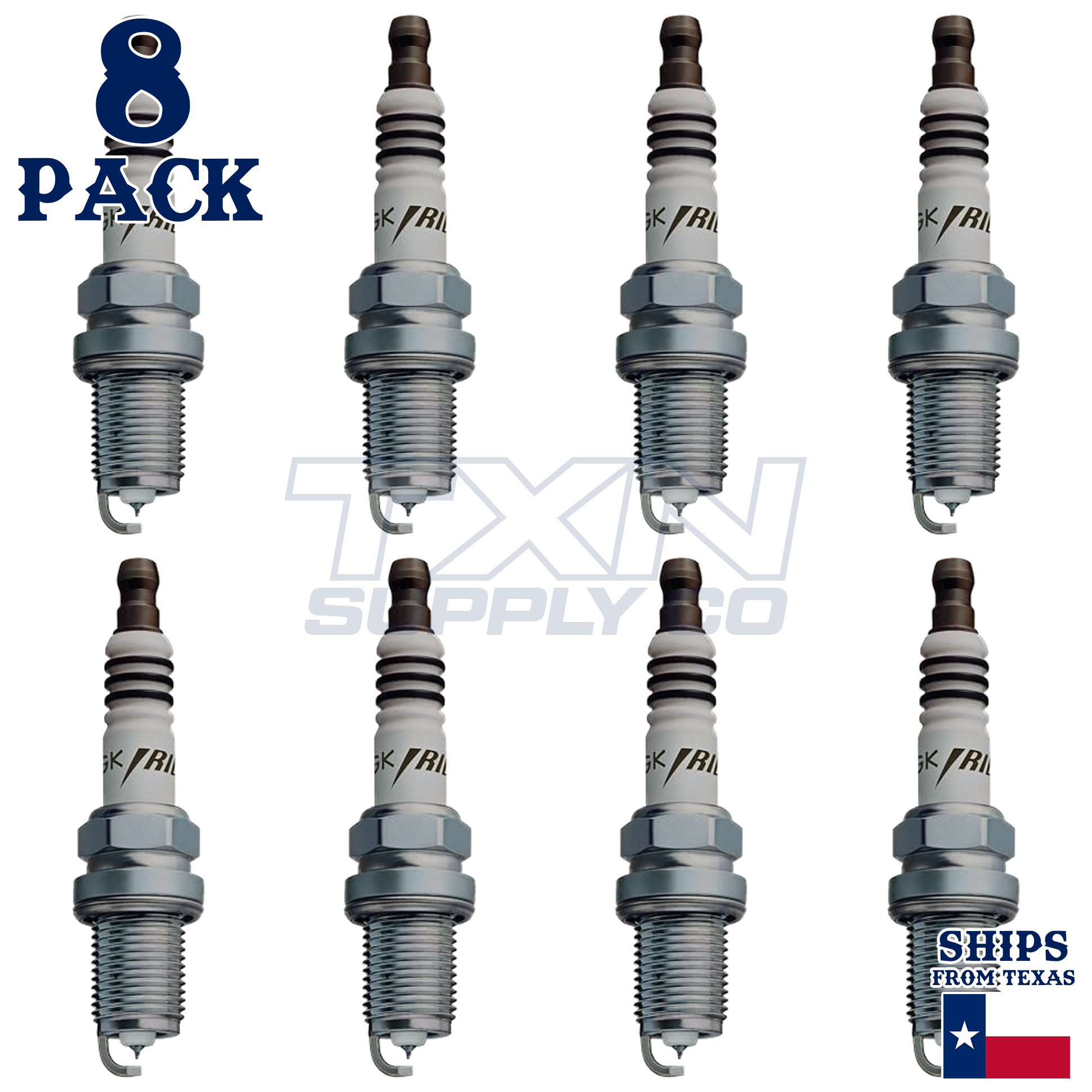 NGK 6341 BKR5EIX Spark Plugs 8 Pack