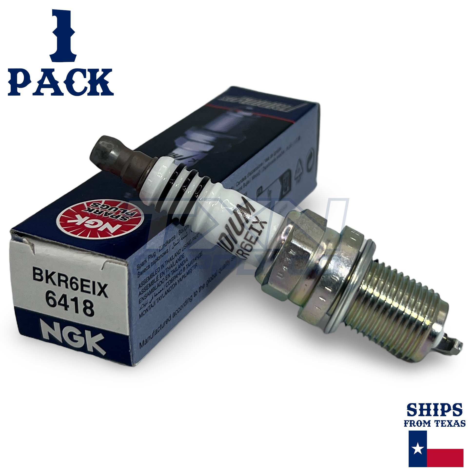 1 Pack NGK Iridium IX 6418 Spark Plugs BKR6EIX - Image 1