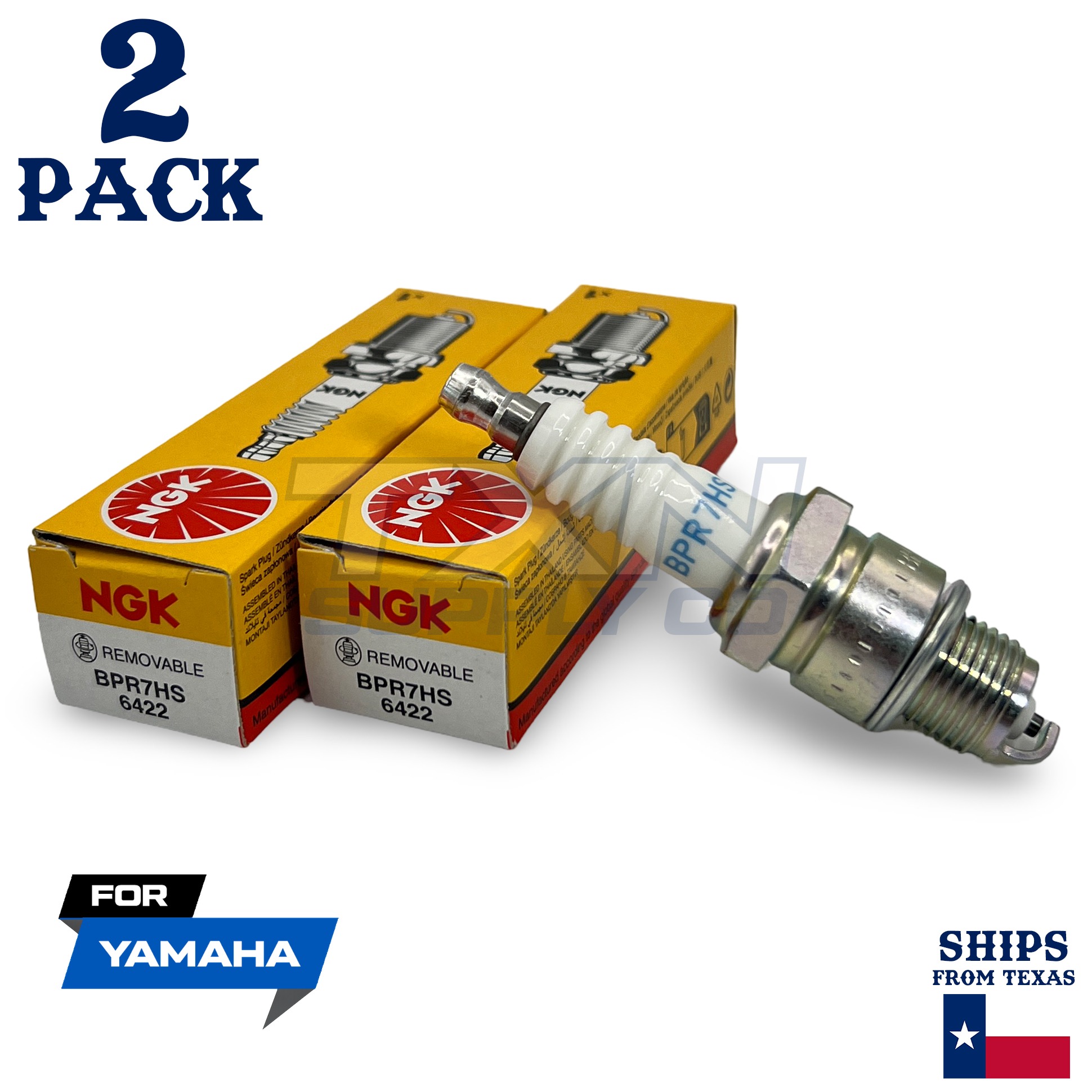 2 NGK Spark Plug - For CV 50 R Yamaha Motorcycle - Image 1