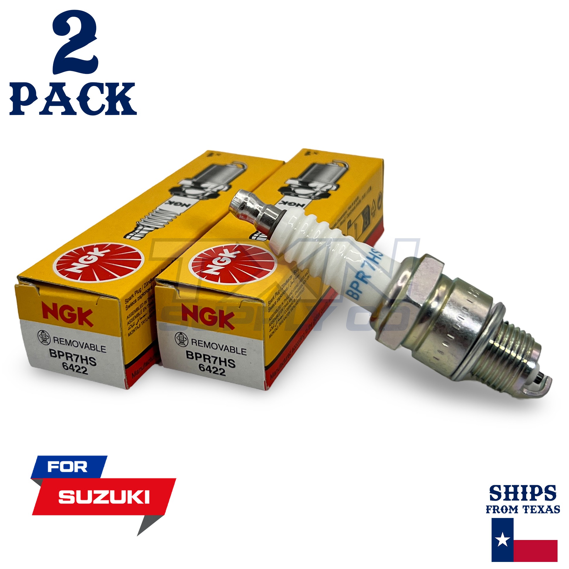 2 NGK Spark Plug - For 1994-1997 AH 100 Adresse Suzuki Motorcycle - Image 1