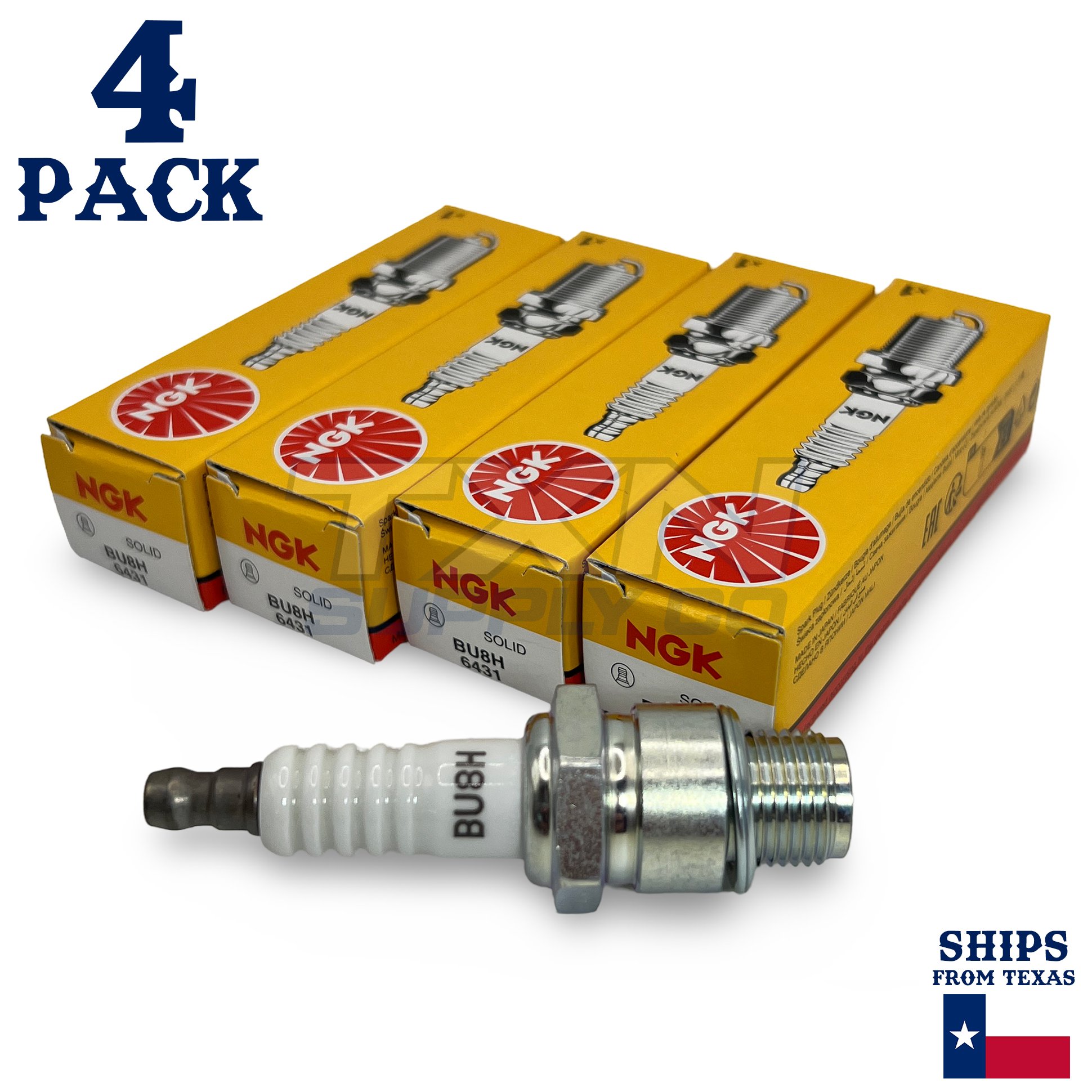 NGK Spark Plug BU8H- Set of 4 - Image 1