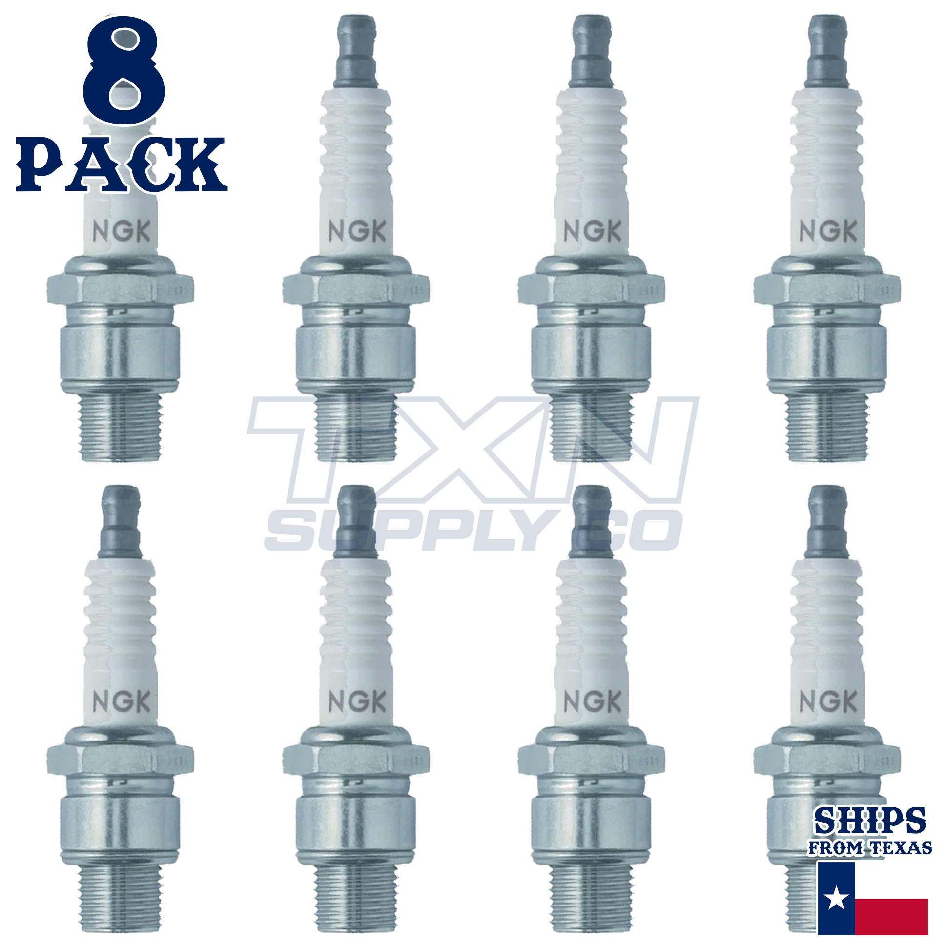 8 NGK 6431 Spark Plugs - For Mariner 200 1997-1999 Outboard Motor - Image 2