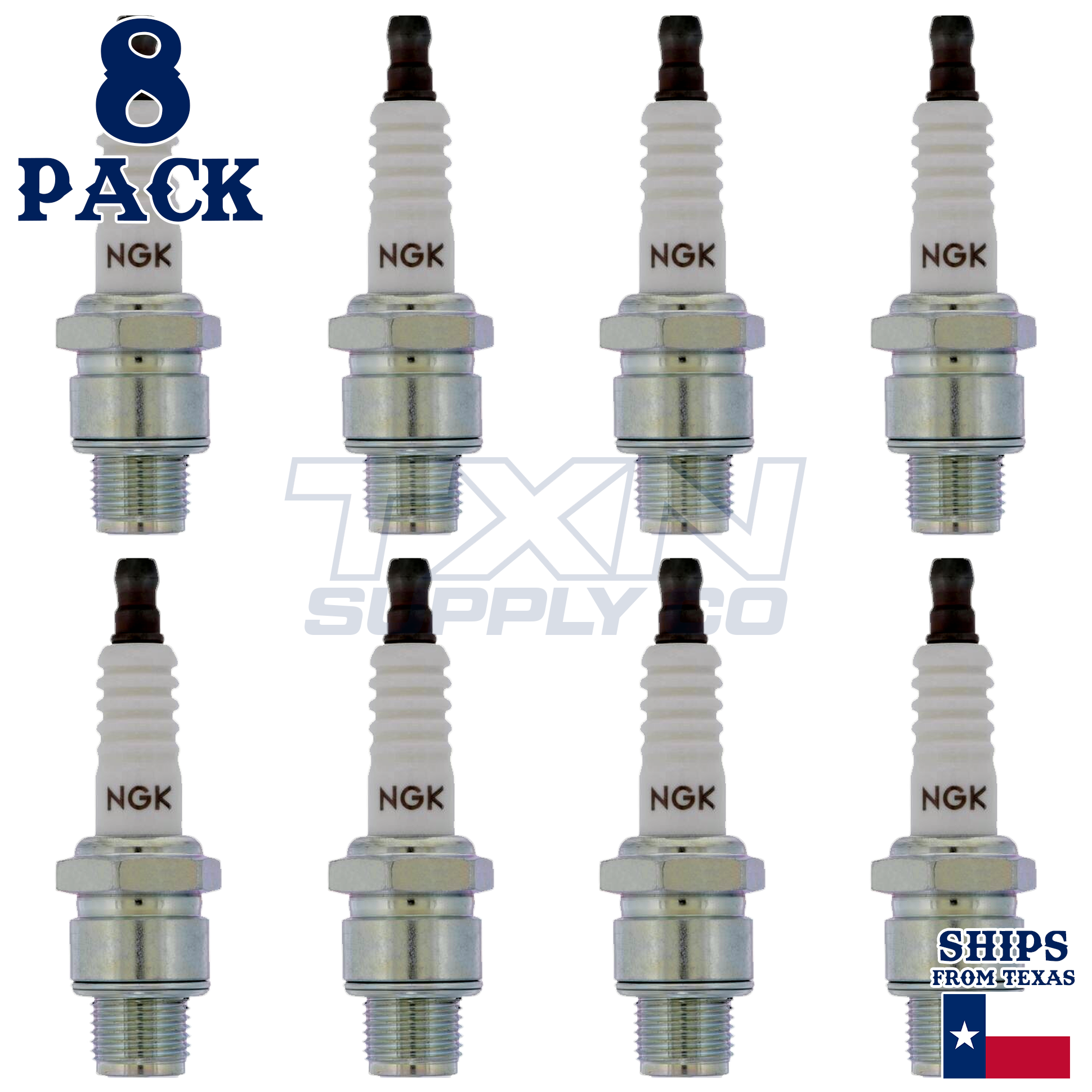 NGK 6431 Spark Plugs 8 Pack - Image 1