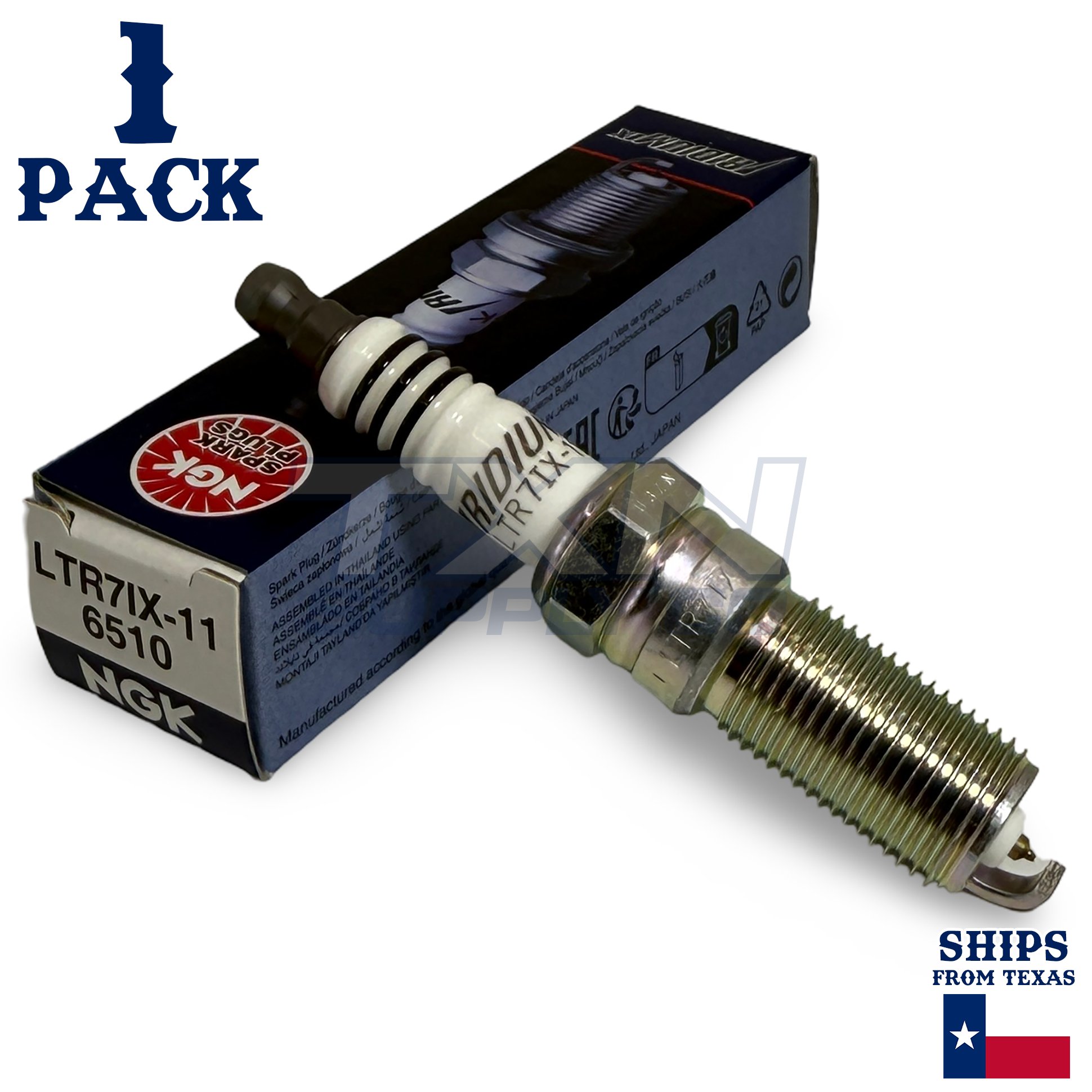 1 Pack NGK Iridium IX 6510 Spark Plugs LTR7IX-11 - Image 1