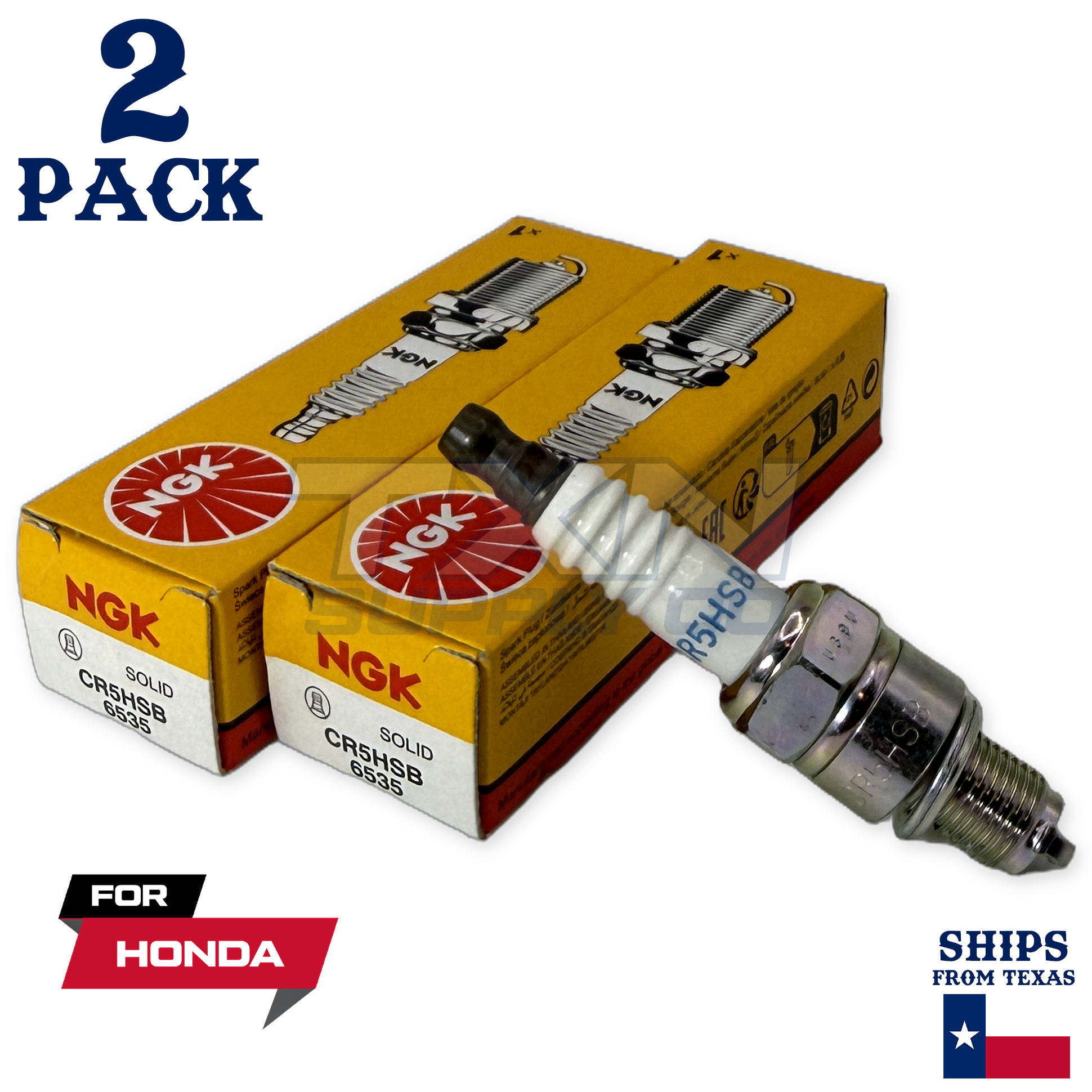 2 Pack NGK Spark Plug - For Honda EX700C Generator