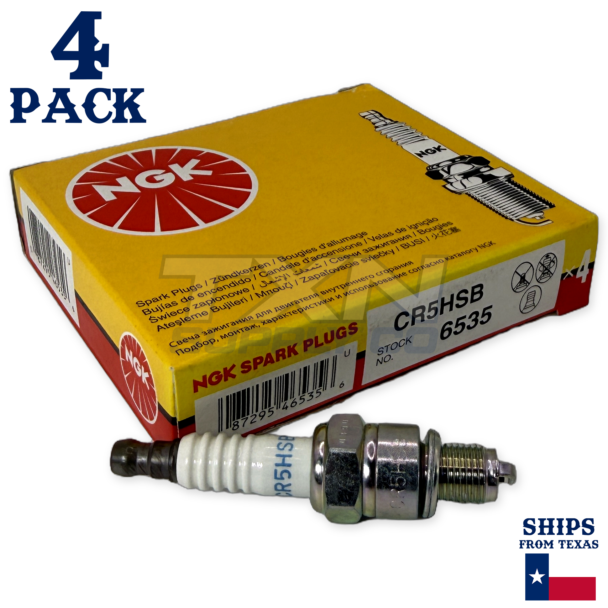 4 Pack NGK Spark Plug CR5HSB 6535 - Image 1