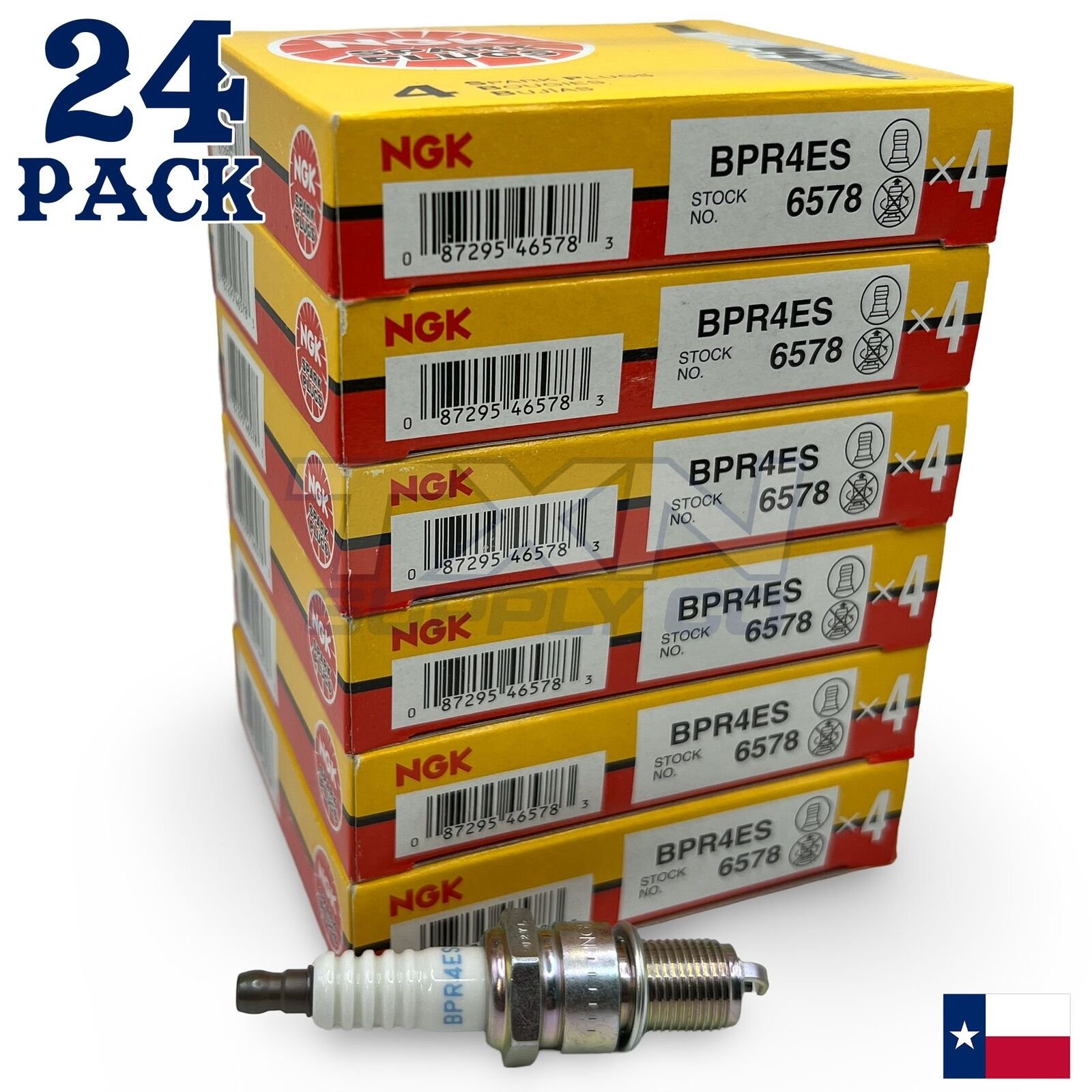 NGK Standard Spark Plug BPR4ES 6578 4- 24 Pack - Image 1
