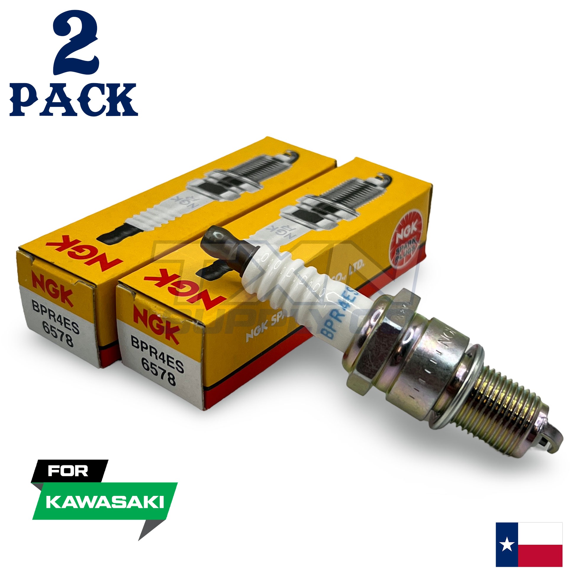 NGK 6578 Spark Plug BPR4ES - 2 Pack - For Kawasaki 6578 Toro: 92070-7004 Arien (9873) - Image 1