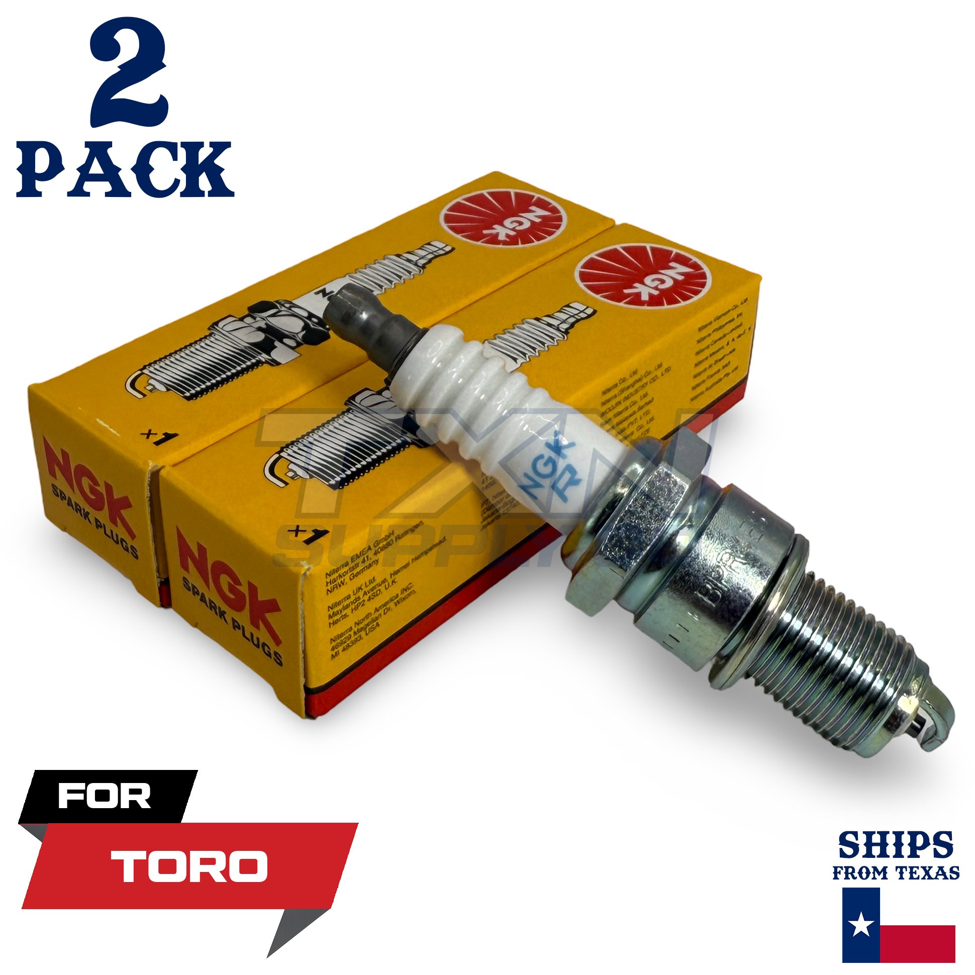 2 NGK Spark Plug - For 30672 Toro Lawn Mower - Image 1