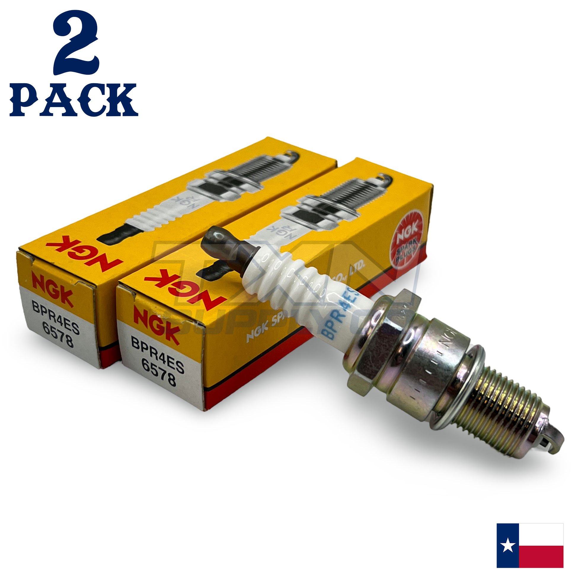 NGK 6578 Spark Plug BPR4ES - 2 Pack - For Kawasaki 6578 Toro: 92070-7004 Arien (9873) - Image 1