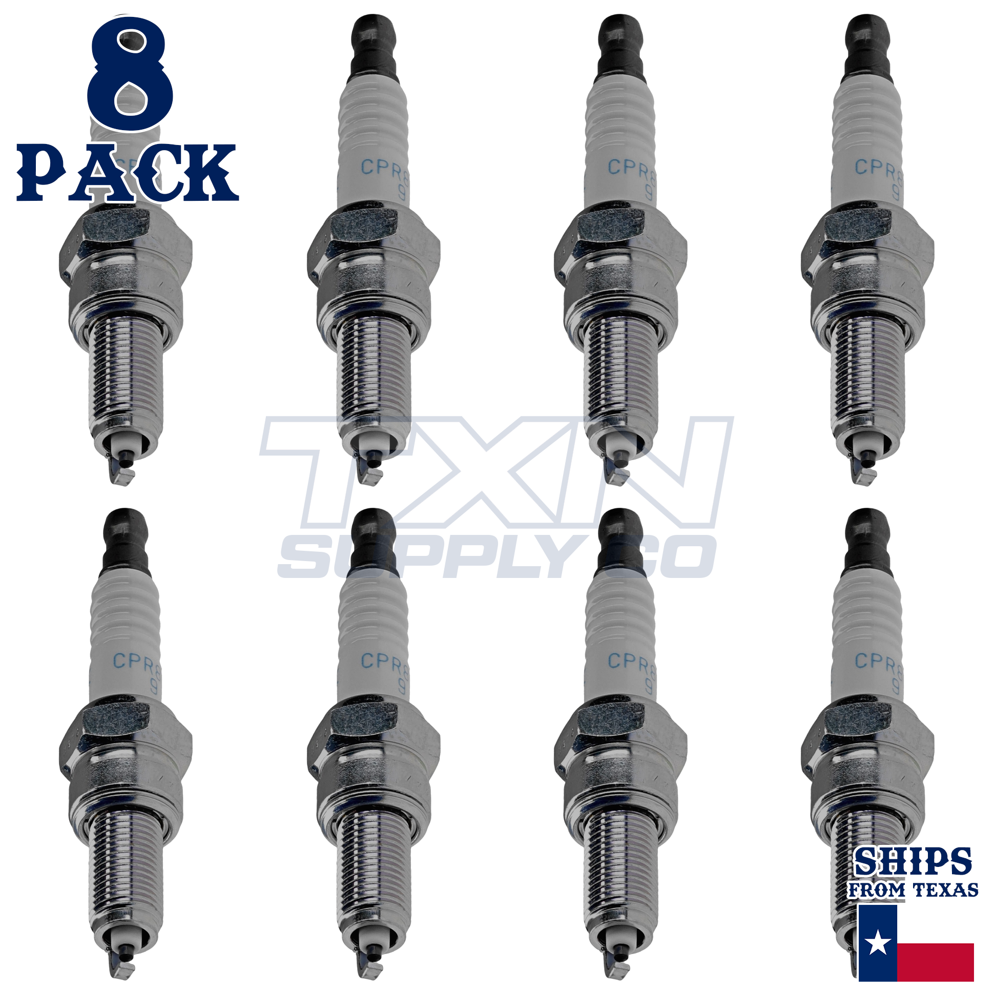 NGK 6607 CPR8EB-9 Spark Plugs 8 Pack