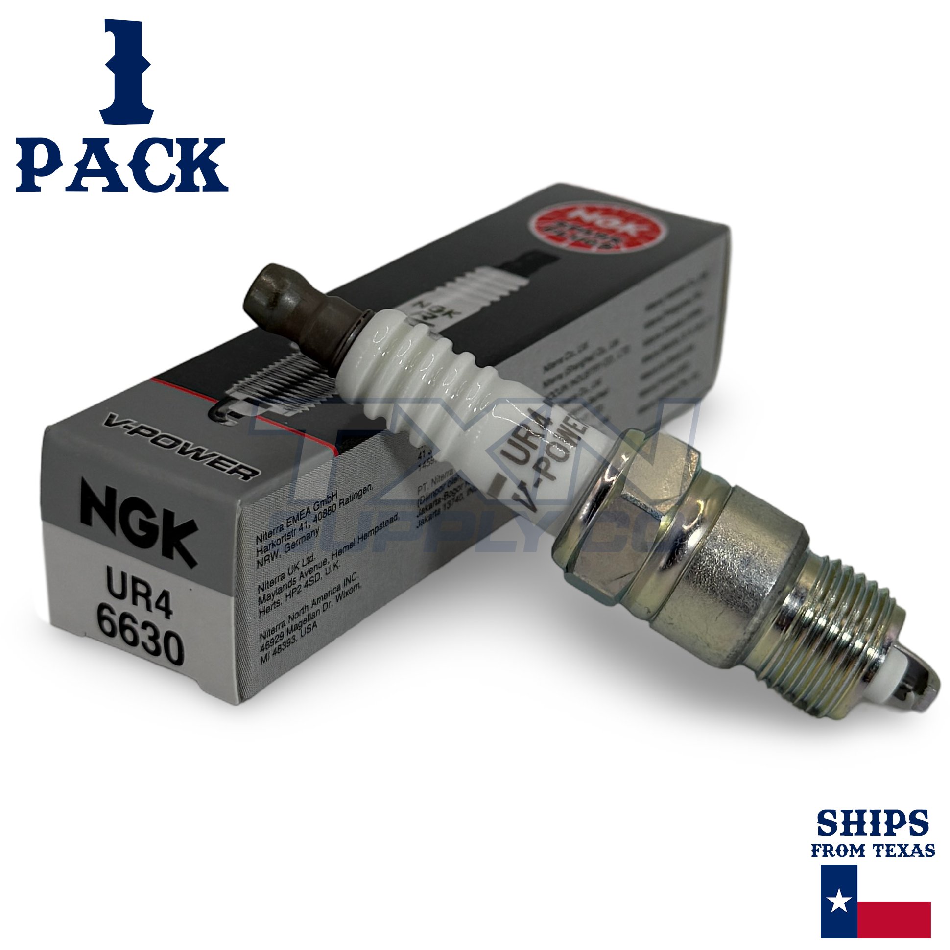 1 Pack NGK V-Power 6630 Spark Plugs UR4 - Image 1