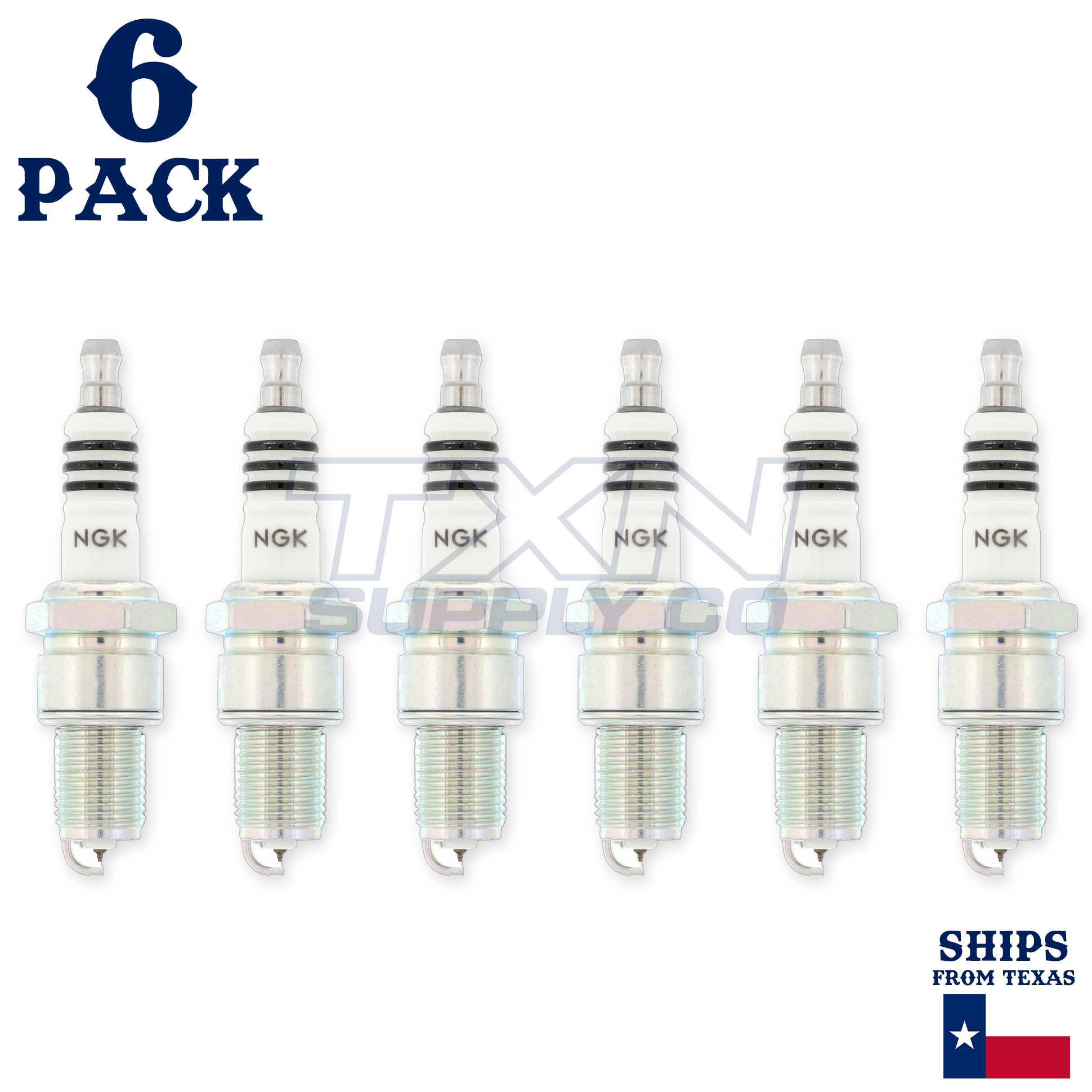 6 Pack NGK 6637 Iridium IX Spark Plugs BPR6EIX - Image 1