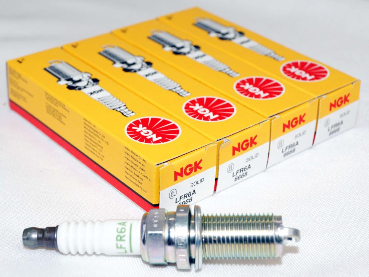 NGK 6668 Spark Plug LFR6A - 4 Pack - Image 1