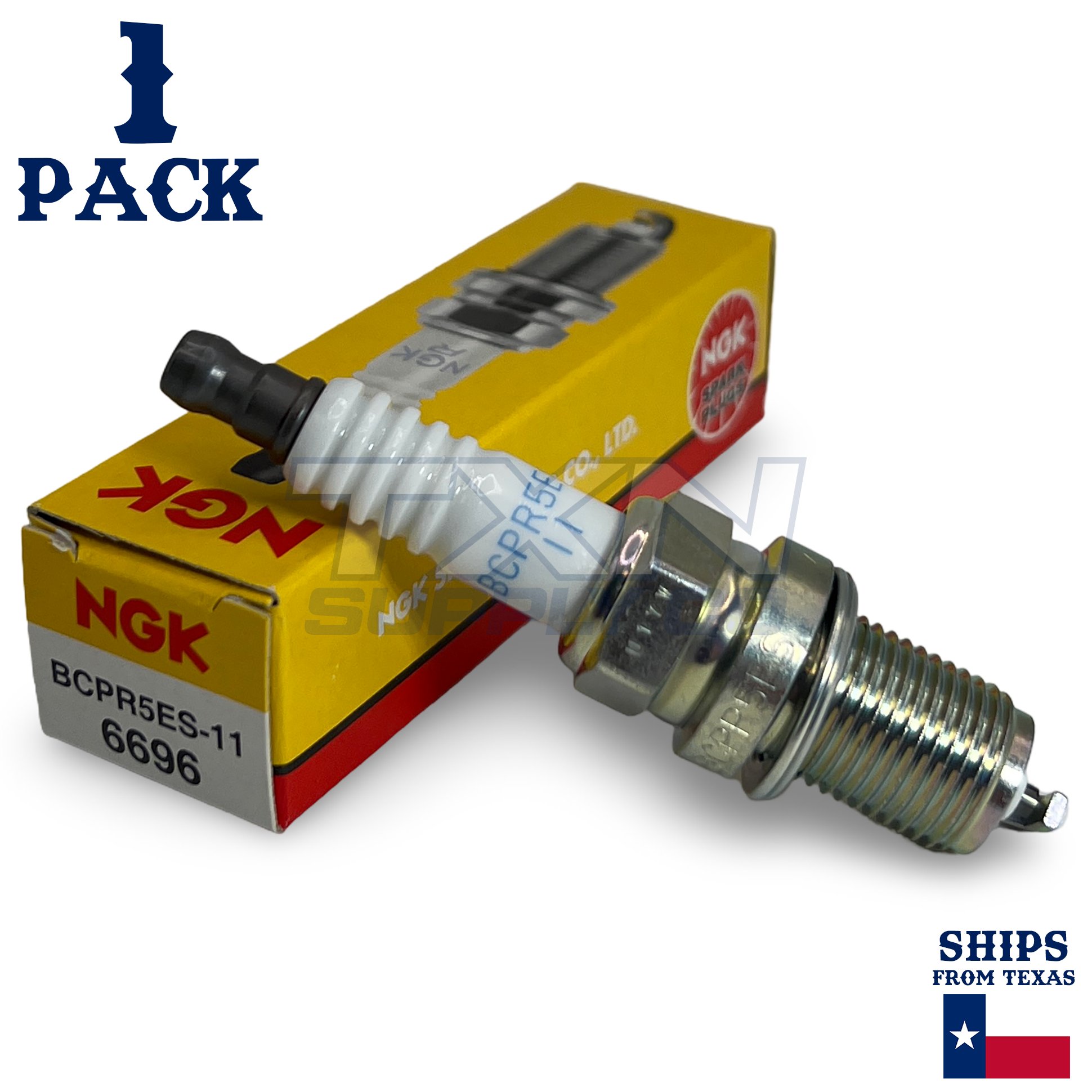 1 Pack NGK 6696 Spark Plugs BCPR5ES-11 - Image 1