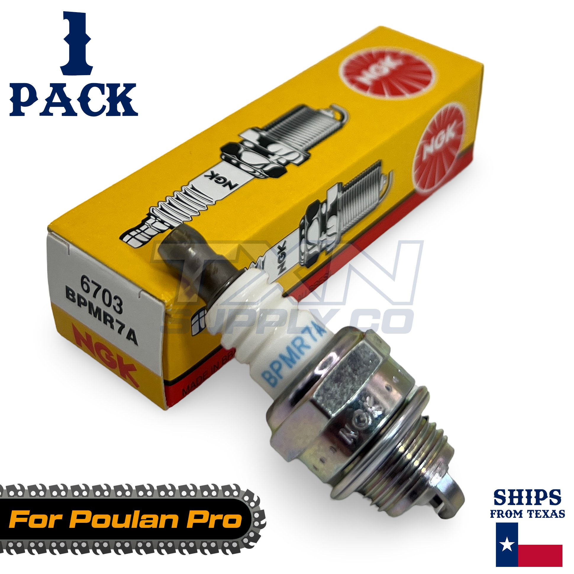 1 Pack NGK Spark Plug - For Poulan Pro 54 Chainsaw - Image 1