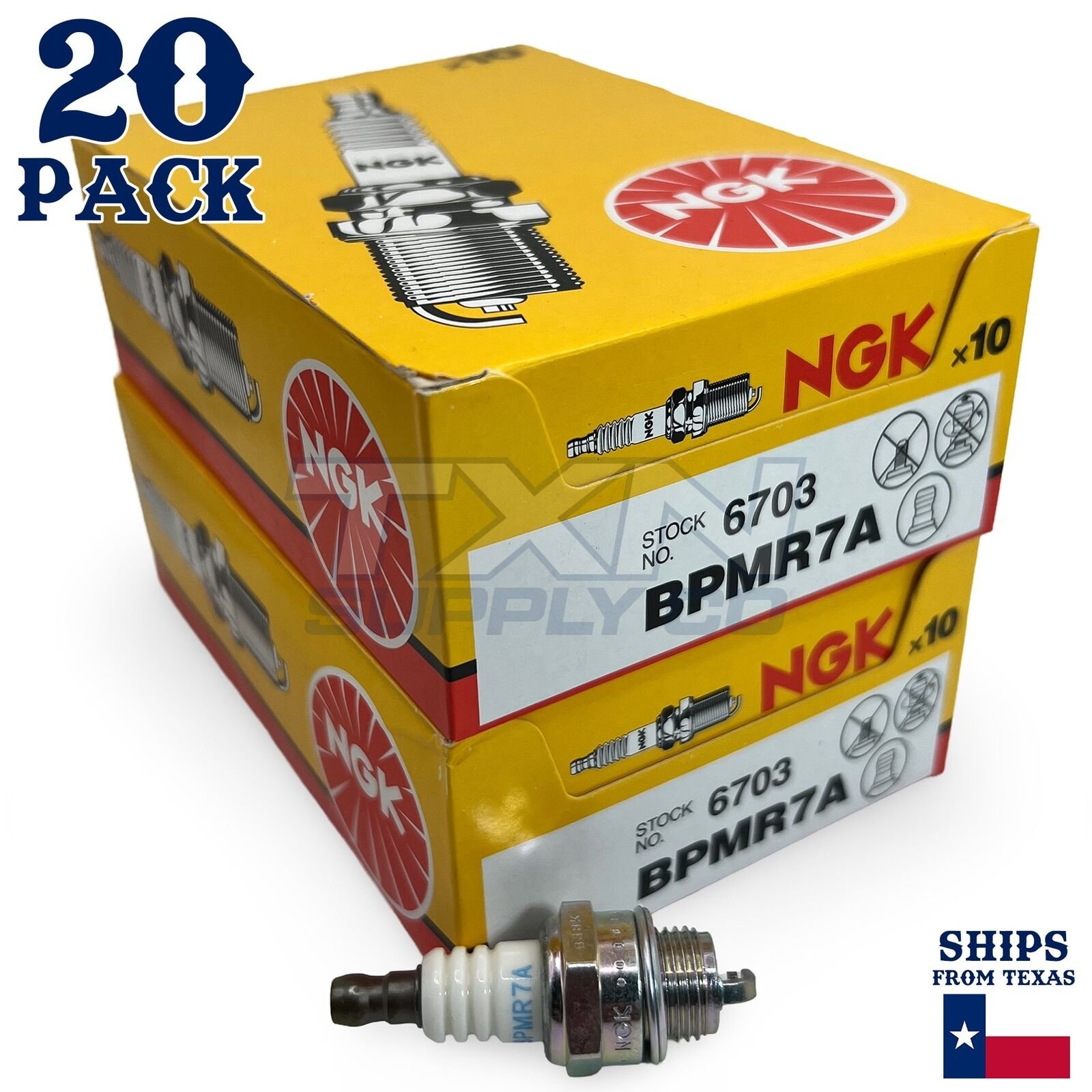 (20) NGK 6703 Spark Plug BPMR7A - 20 Spark Plugs - Image 1