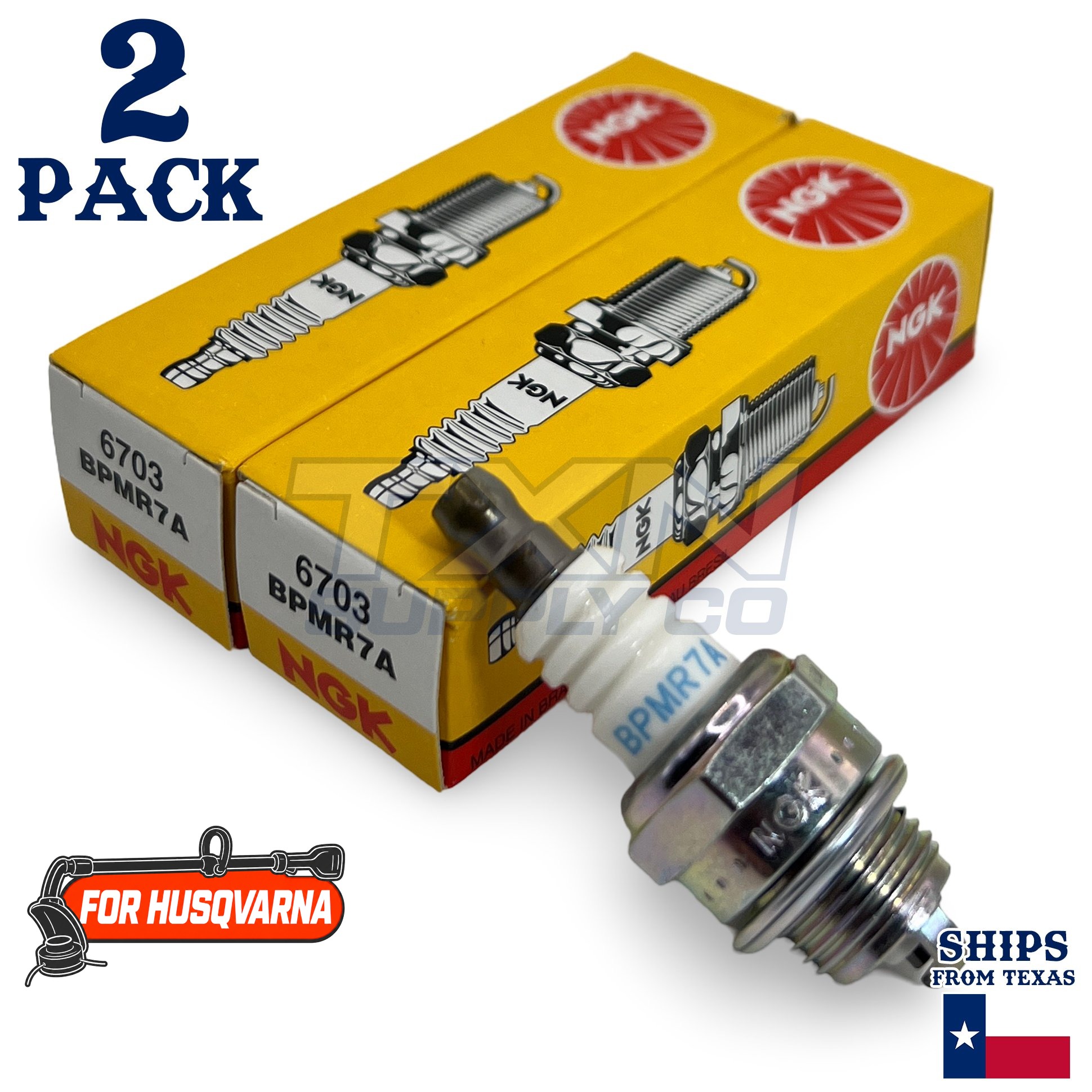 2 Pack NGK Spark Plug - For 125L Husqvarna String Trimmer
