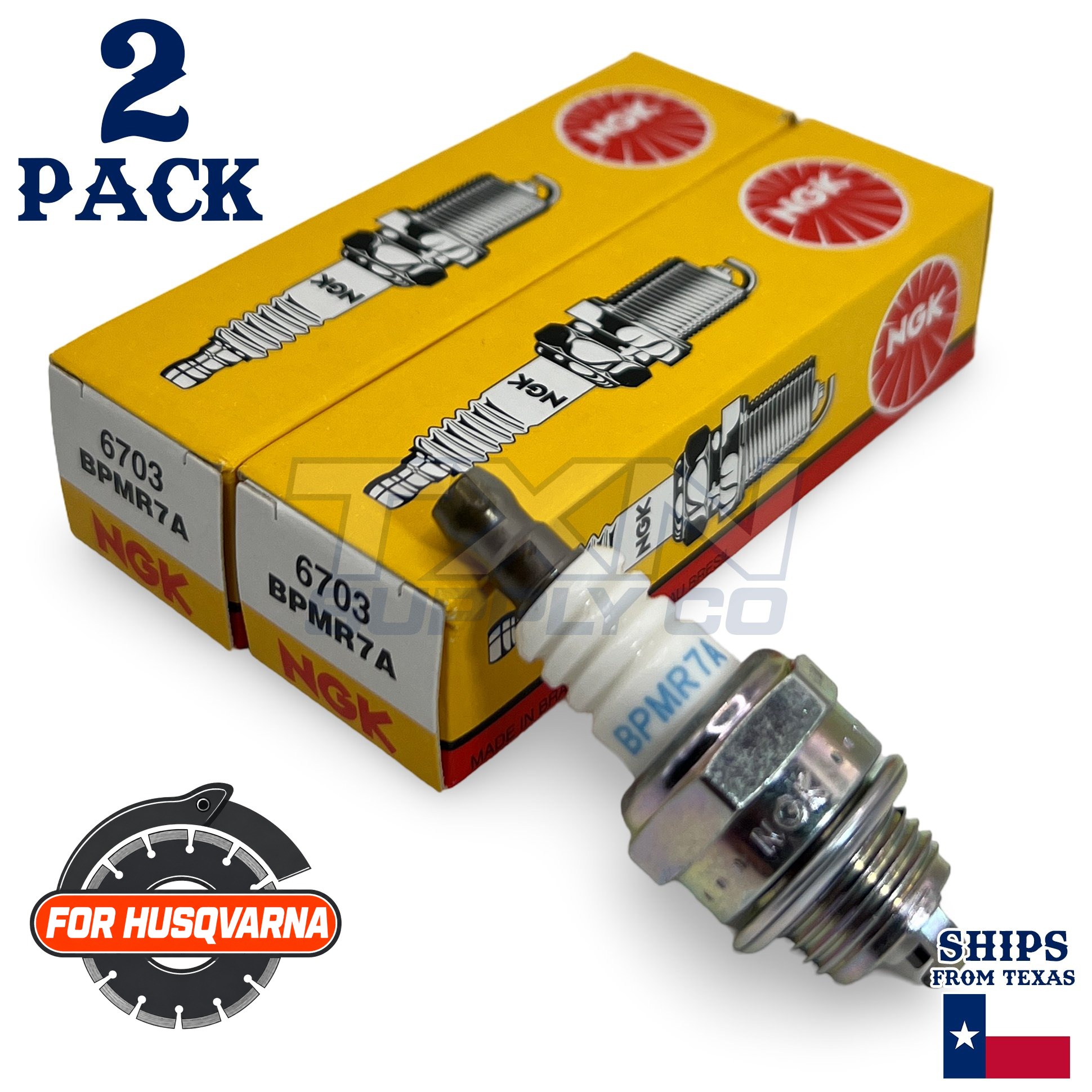 2 Pack NGK Spark Plug - For K770 Husqvarna Cutoff Saw