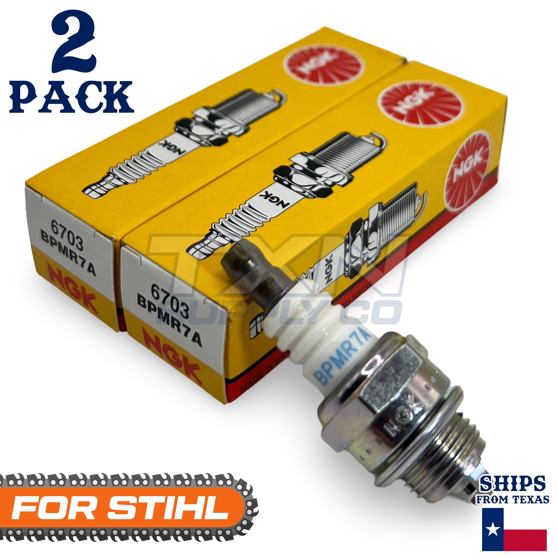 2 Pack NGK Spark Plug - For 019 STIHL Chainsaw