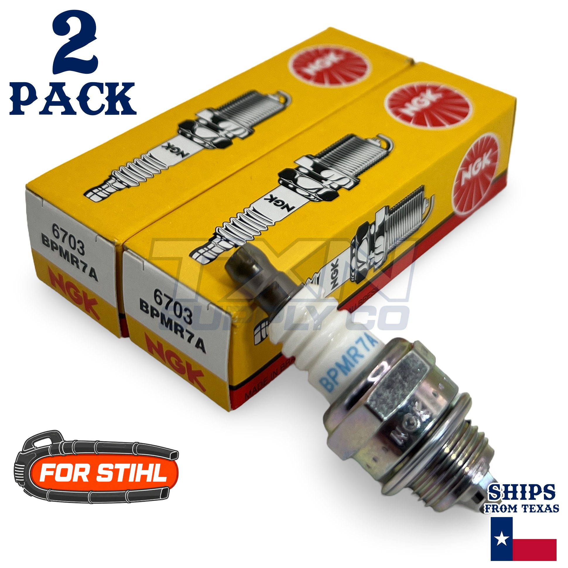 2 Pack NGK Spark Plug - For BG 55 Stihl Handheld Blower