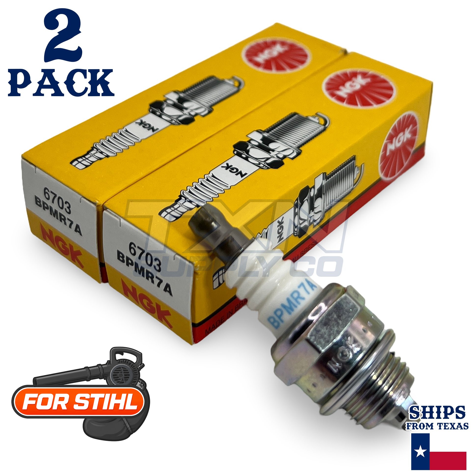 2 Pack NGK Spark Plug - For SH 55 Stihl Vac Shredder
