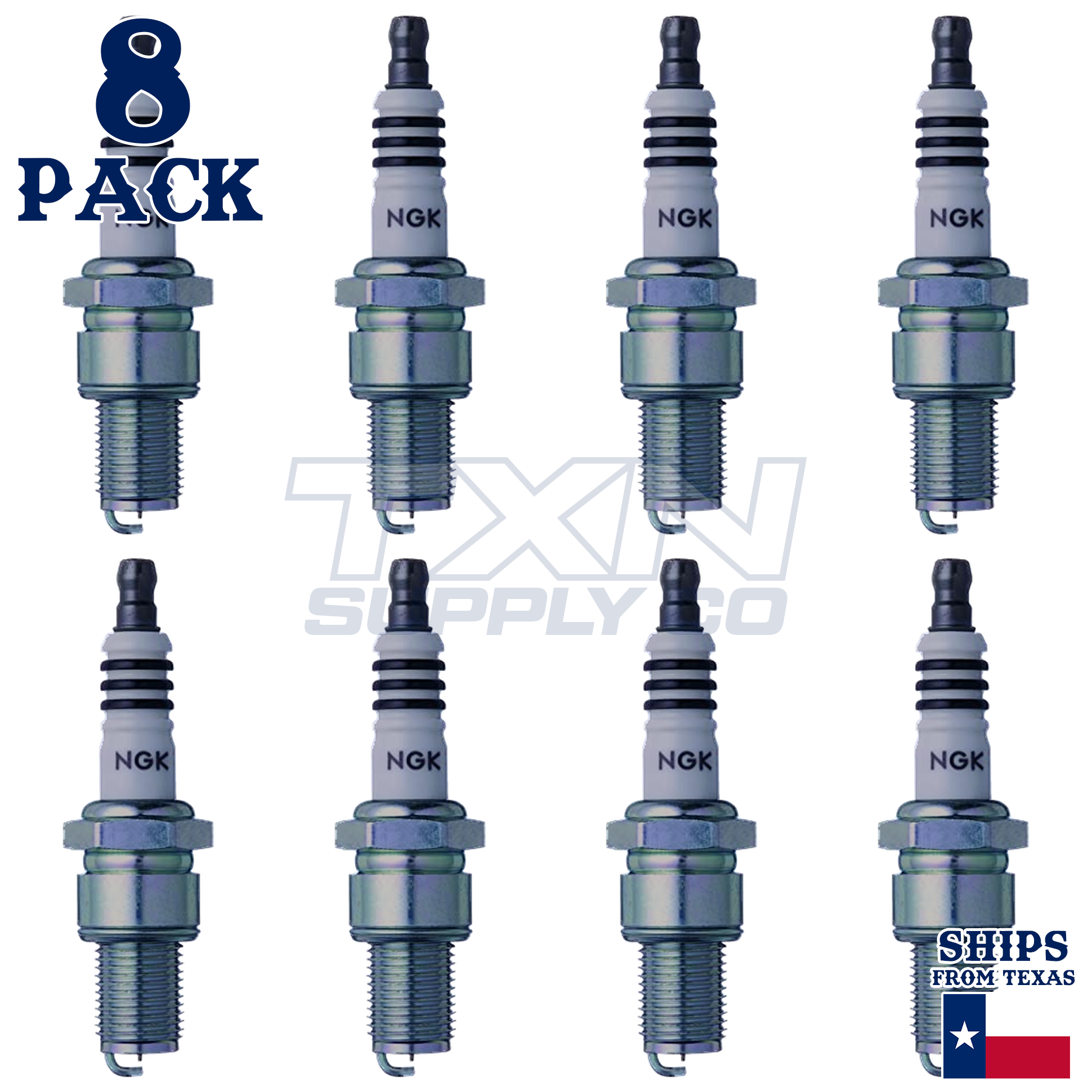 NGK 6747 BR8EIX Spark Plugs 8 Pack