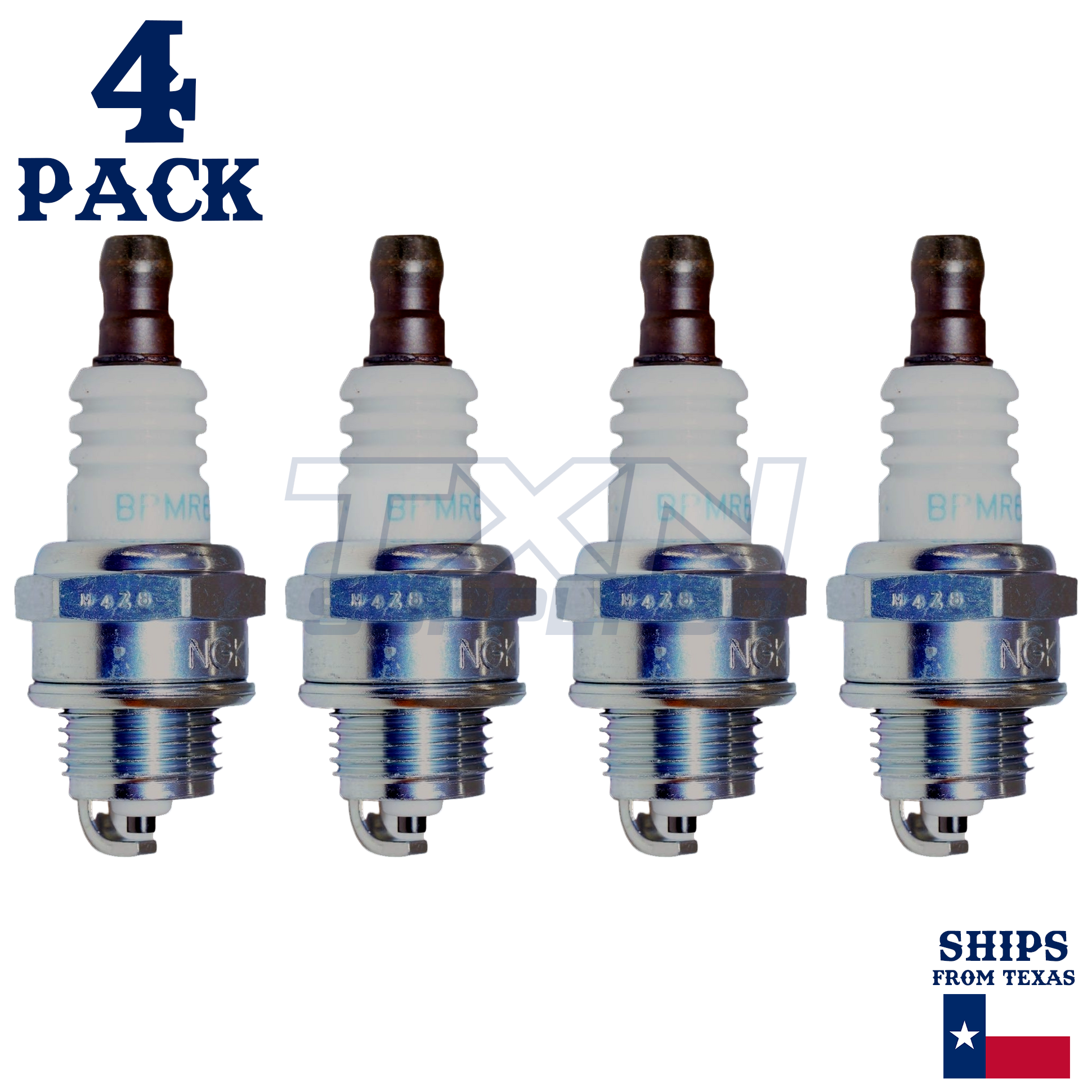 NGK 6759 BPMR6A Spark Plugs 4 Pack