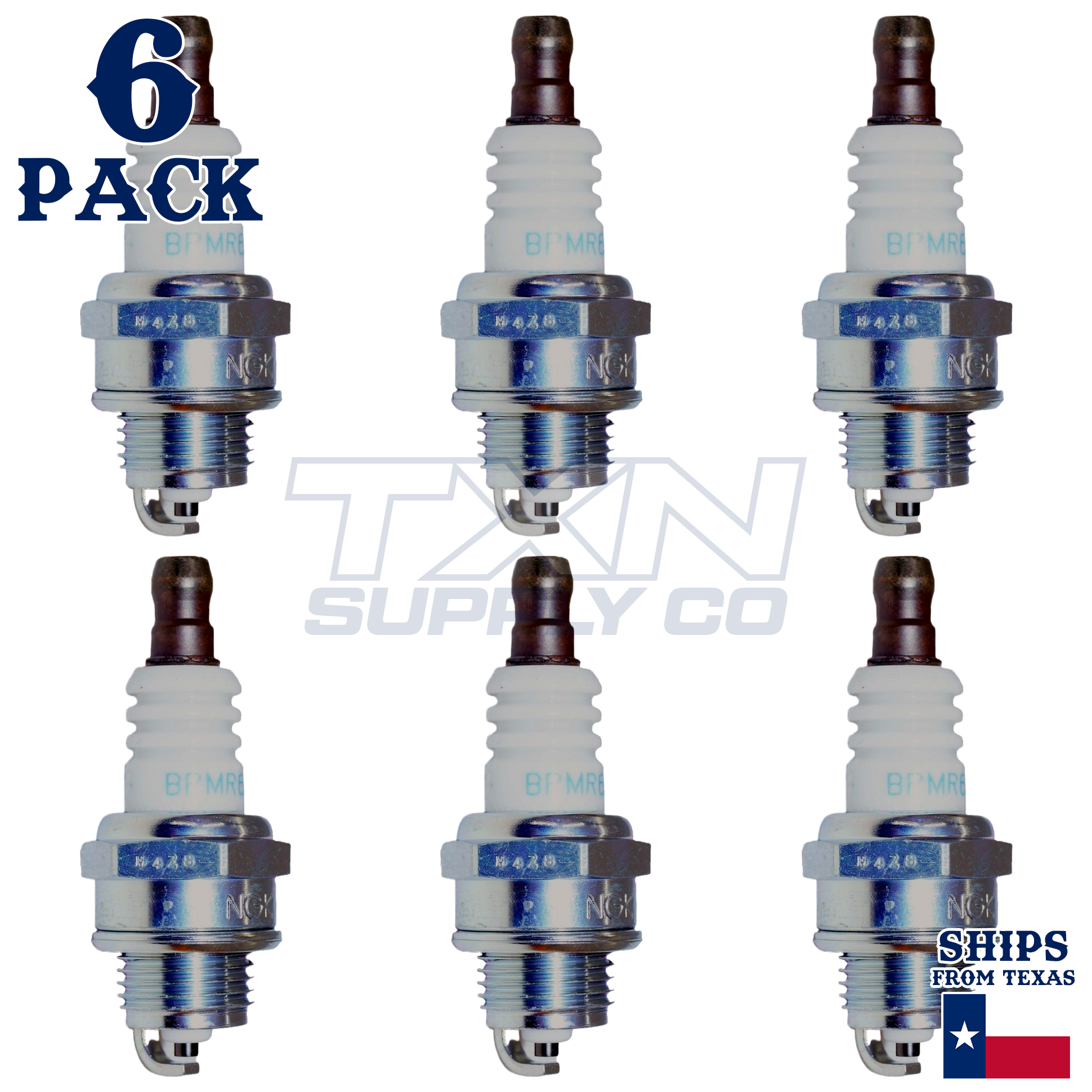 NGK 6759 BPMR6A Spark Plugs 6 Pack