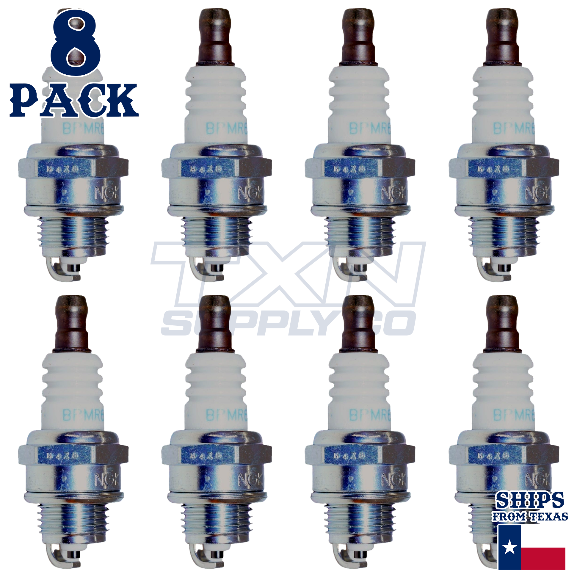 NGK 6759 BPMR6A Spark Plugs 8 Pack