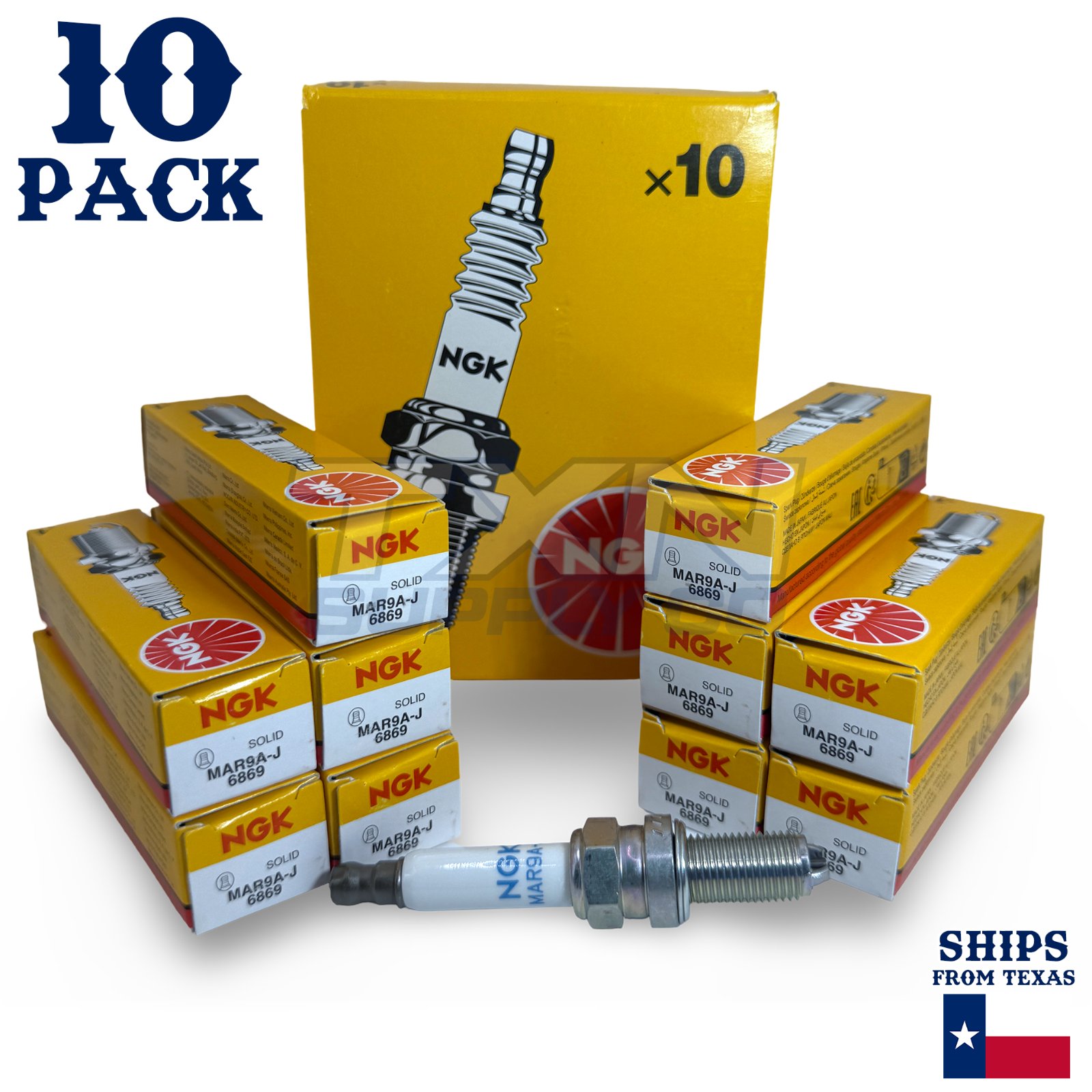 NGK 6869 Spark Plug MAR9A-J - 10 Pack