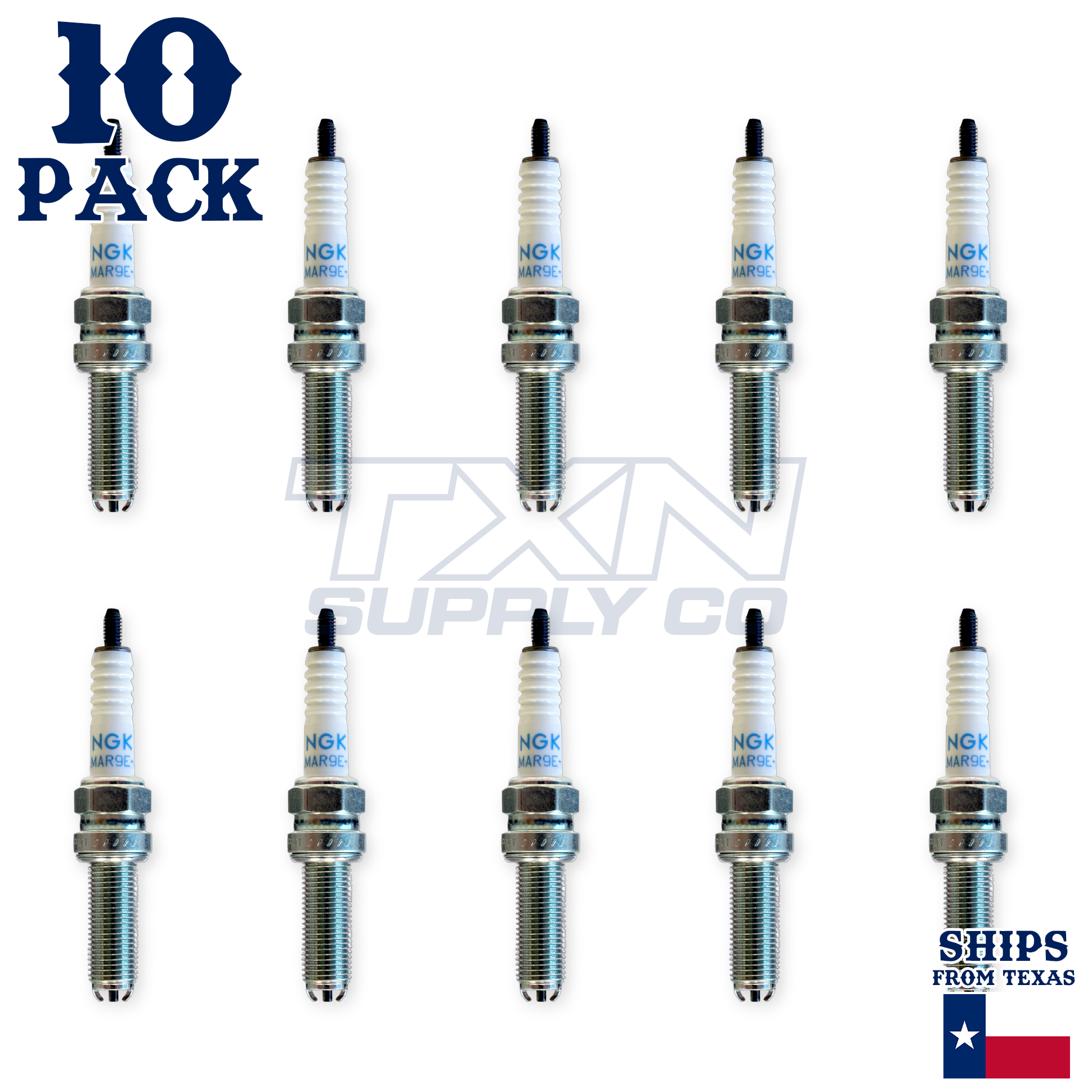 10 Pack NGK Spark Plugs Kit LMAR9EJ 6884 Fits Yamaha YZF-R1 MT-10 YZ250F FZ-10 - Image 2