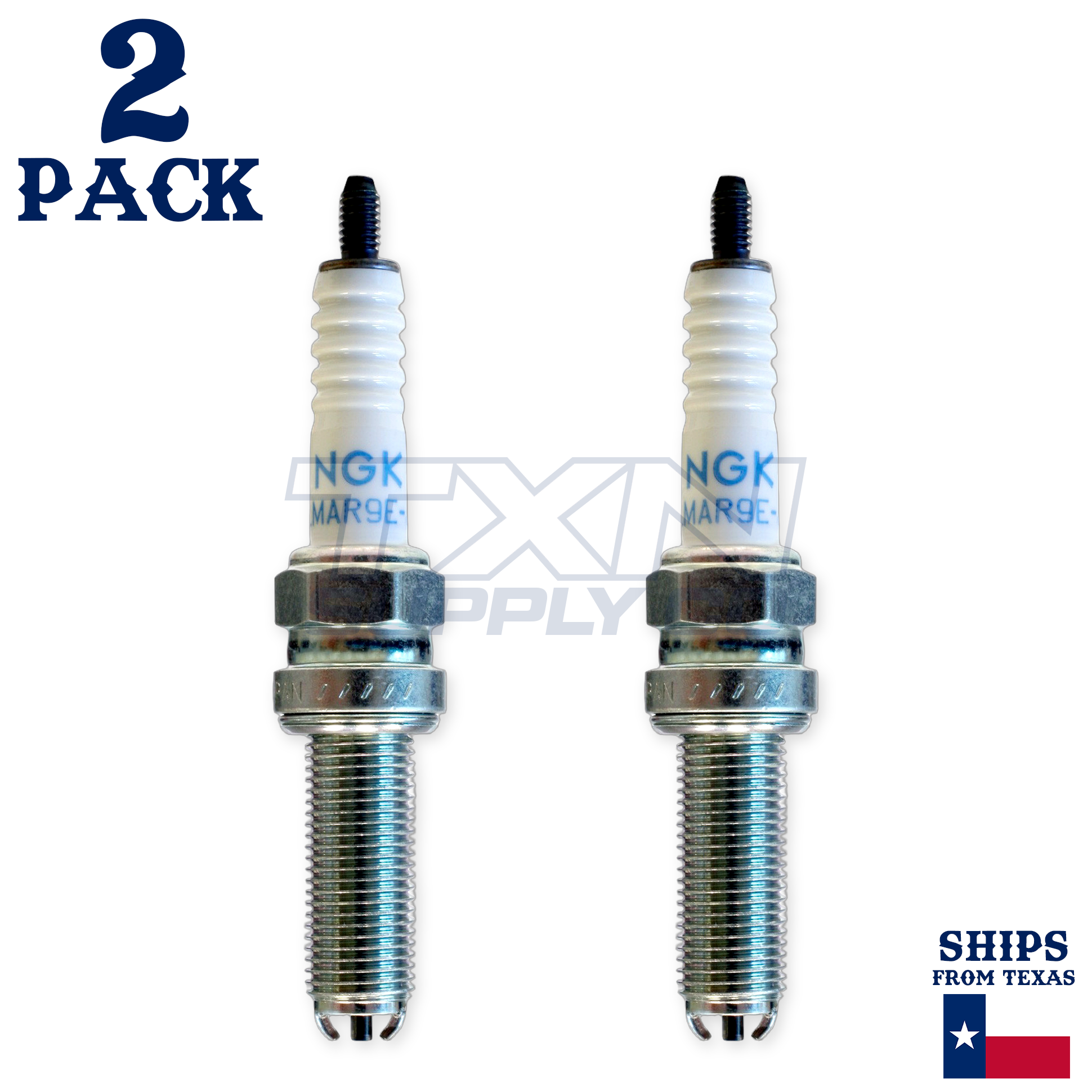 2 Pack NGK Spark Plugs Kit LMAR9EJ 6884 Fits Yamaha YZF-R1 MT-10 YZ250F FZ-10 - Image 2