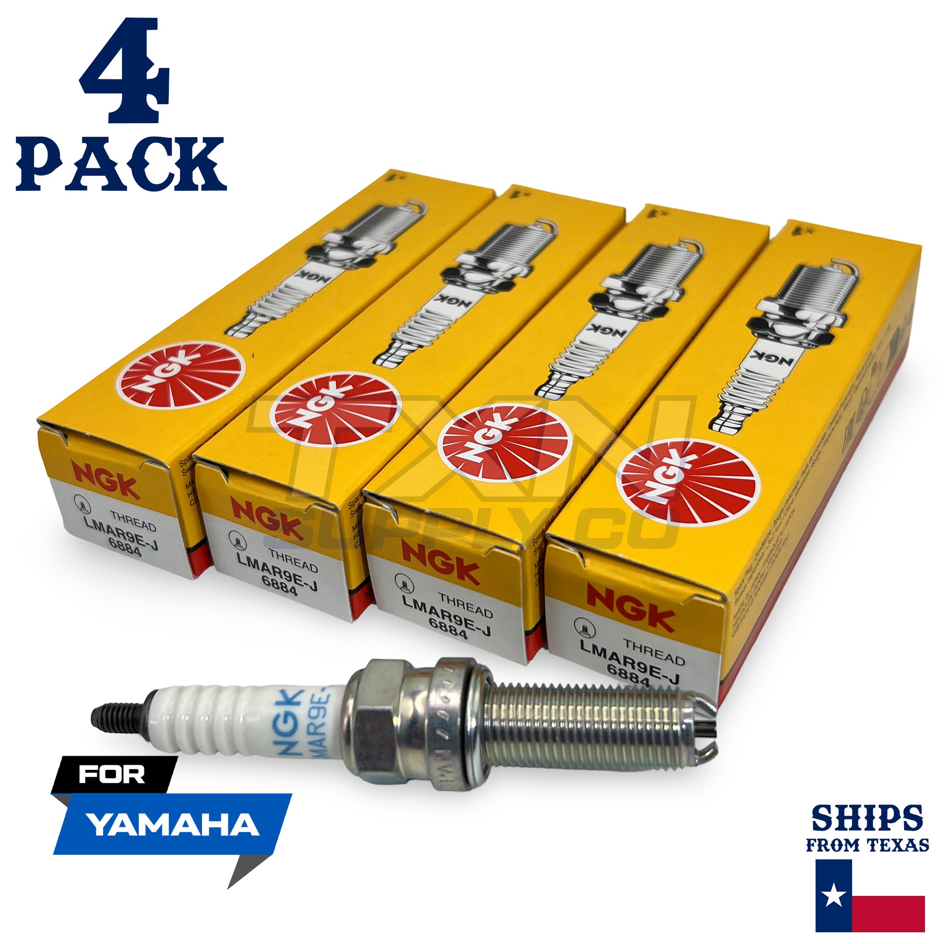 4 NGK Spark Plug - For YZF-R1 M Yamaha Motorcycle - Image 1