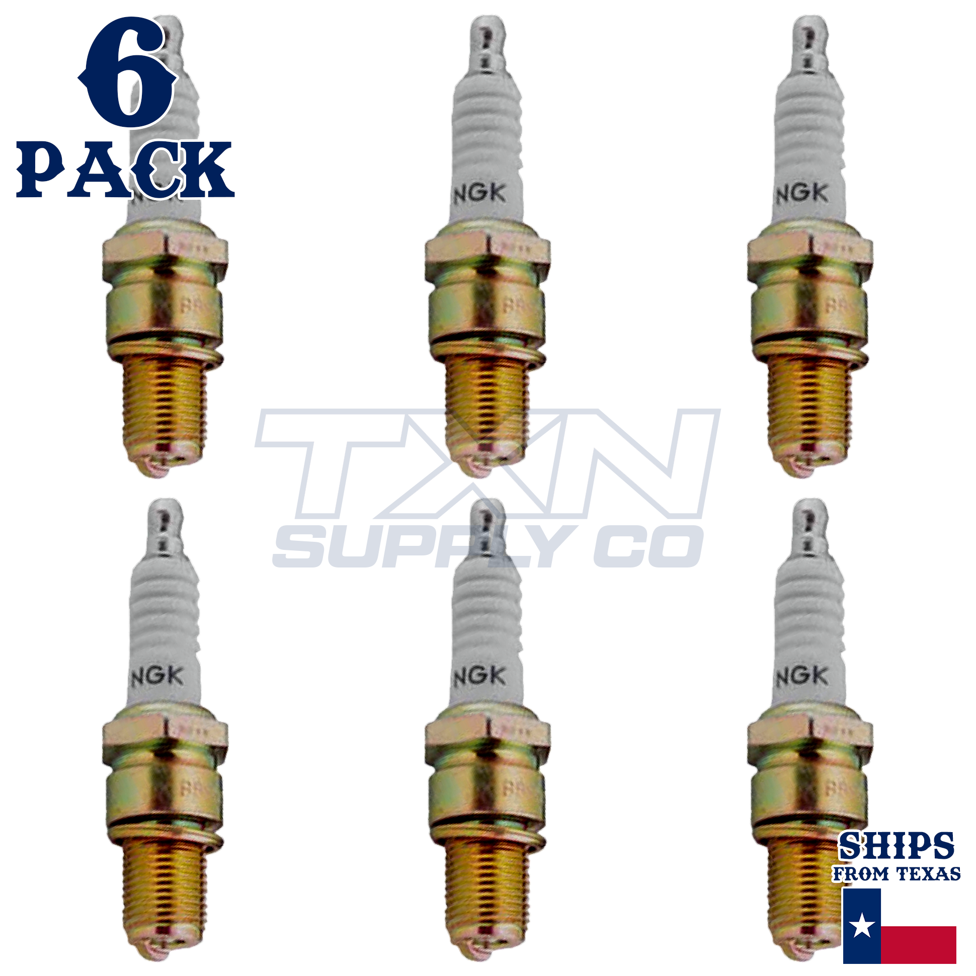 NGK 6899 CPR6EA-9 Spark Plugs 6 Pack