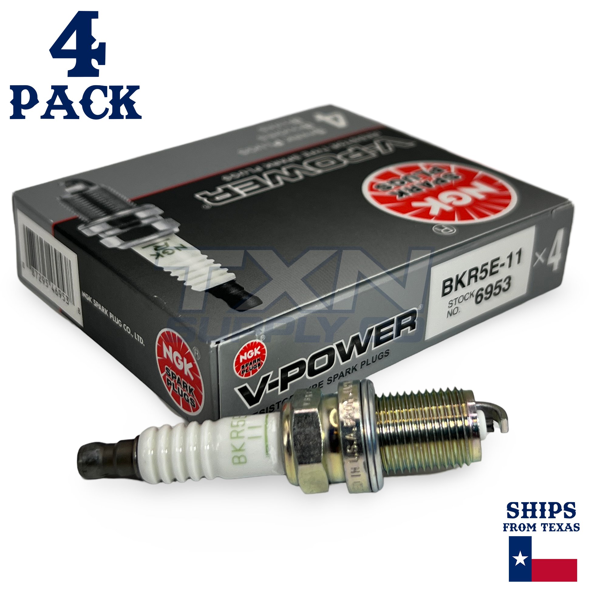 4 Pack NGK V-Power Spark Plugs 2006-2011 for Kia Rio 1.6L L4 - Image 1